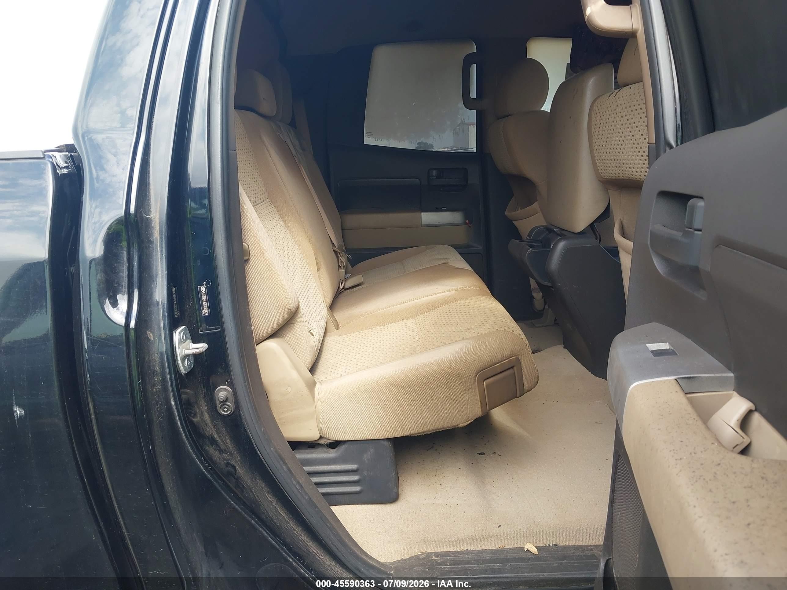 2008 Toyota Tundra Sr5 5.7l V8 Black vin: 5TFBV54128X069429