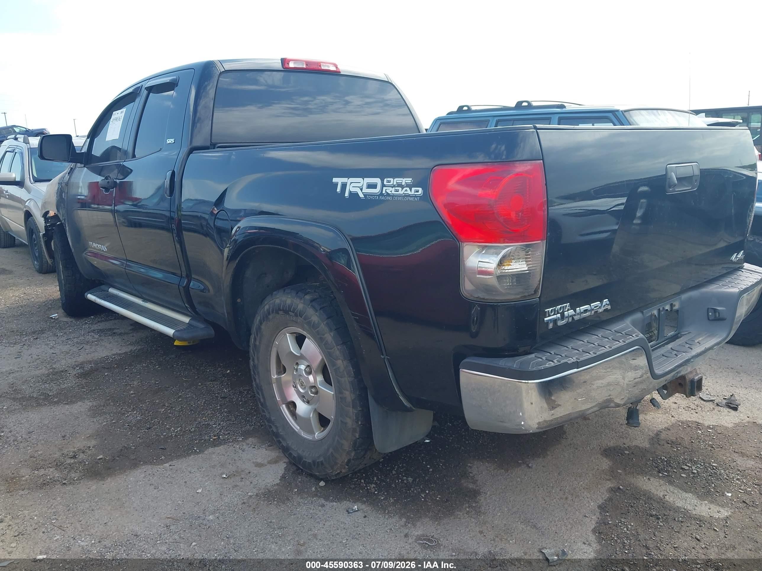2008 Toyota Tundra Sr5 5.7l V8 Black vin: 5TFBV54128X069429