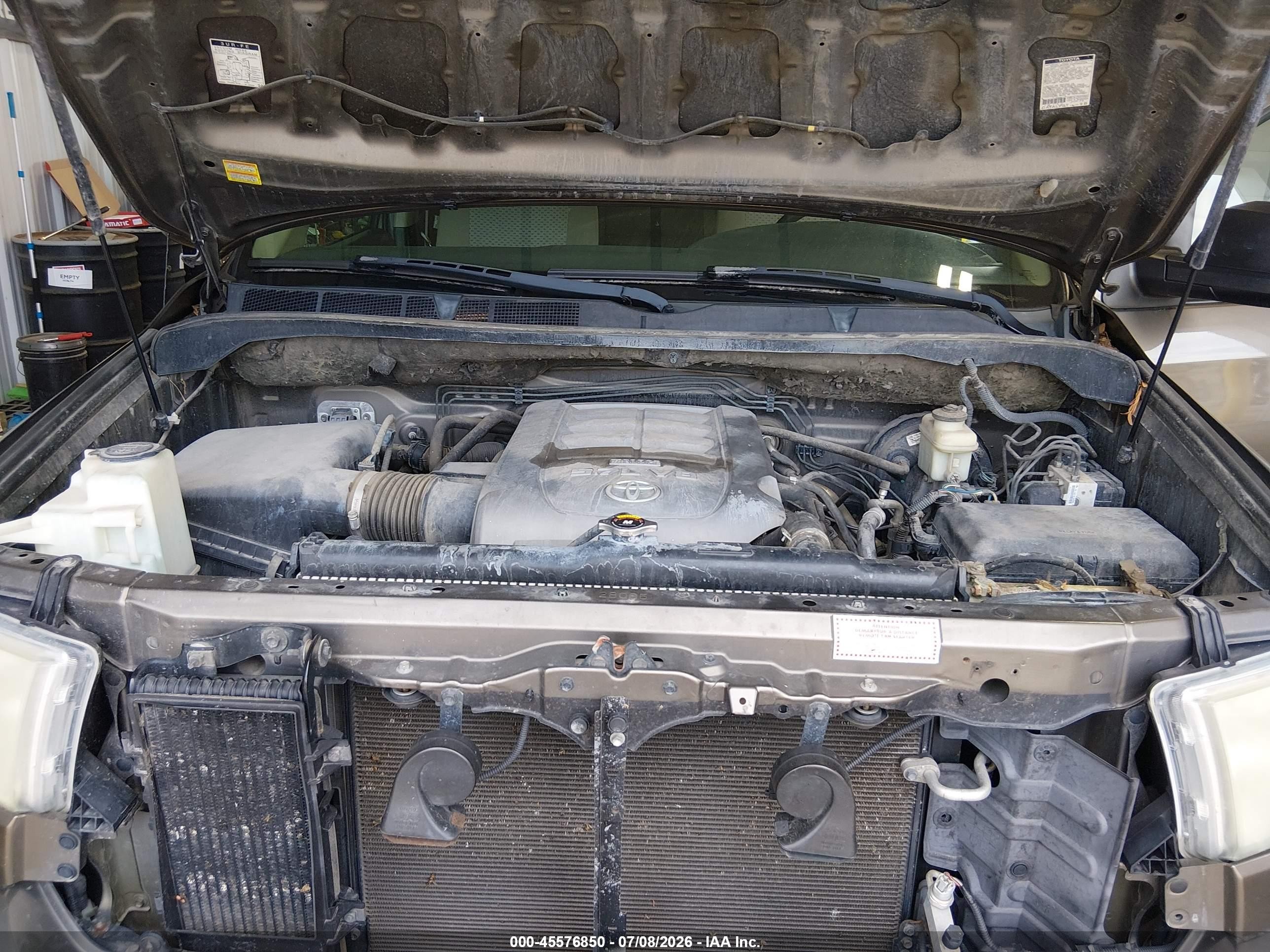 2007 Toyota Tundra Sr5 5.7l V8 Gray vin: 5TFBV54137X007133