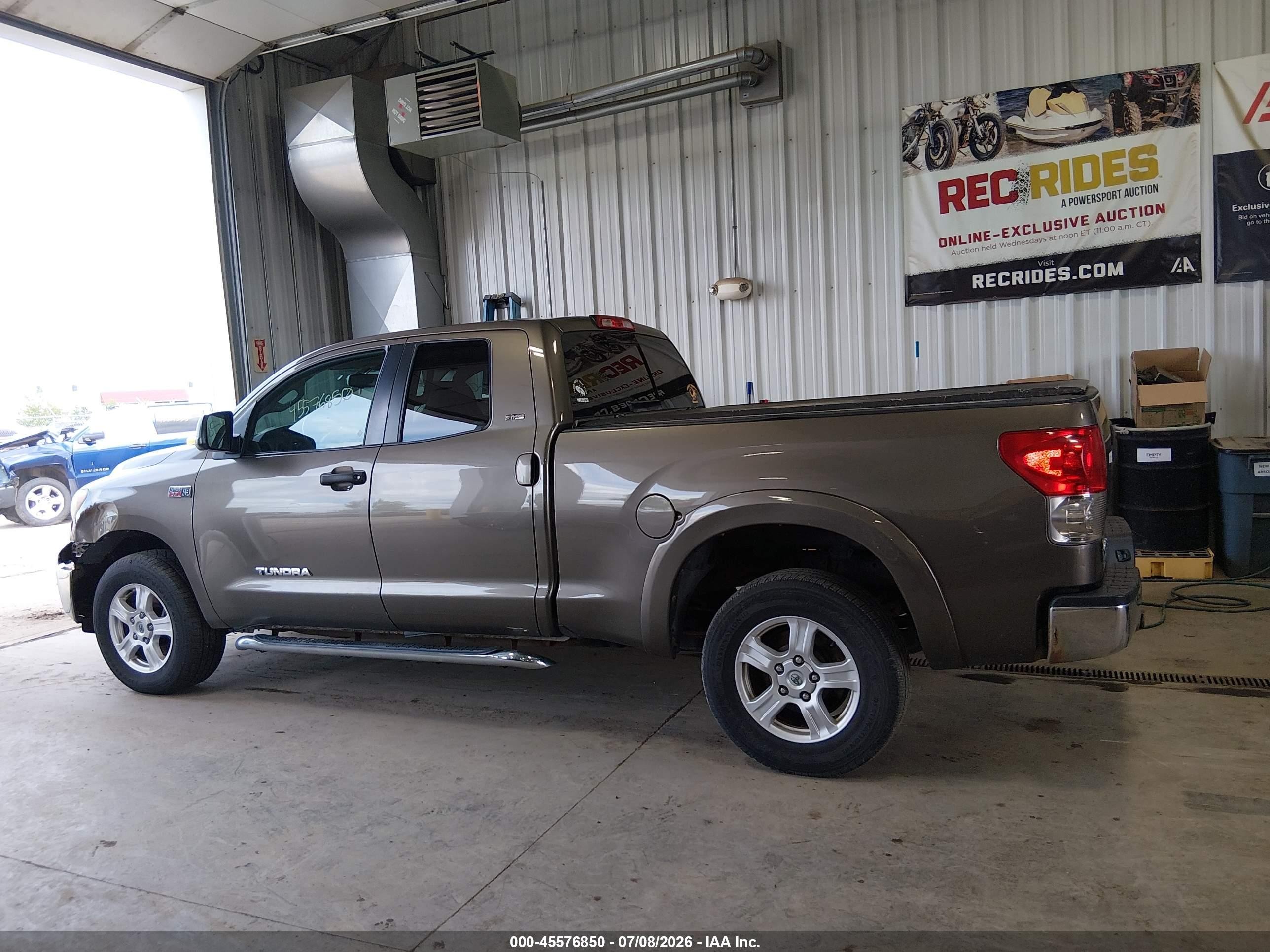 2007 Toyota Tundra Sr5 5.7l V8 Gray vin: 5TFBV54137X007133