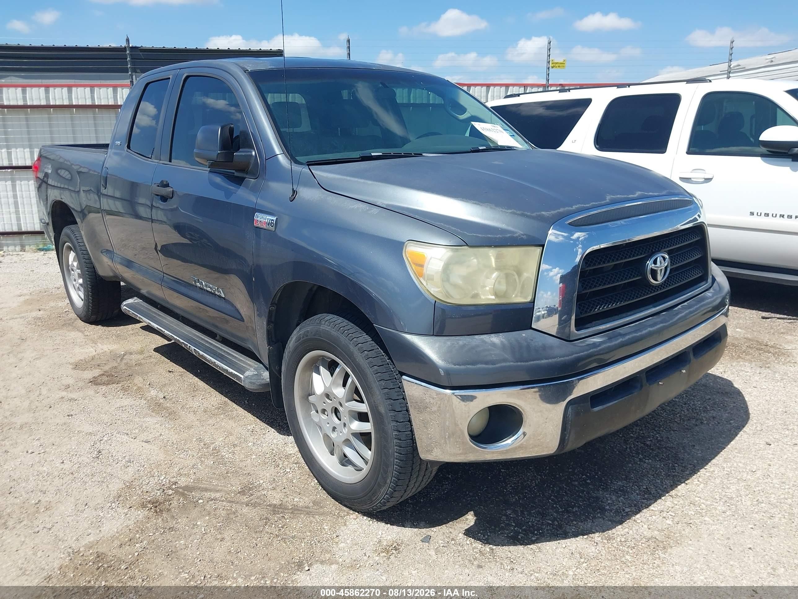 2007 Toyota Tundra Sr5 5.7l V8 Gray vin: 5TFBV54137X018973