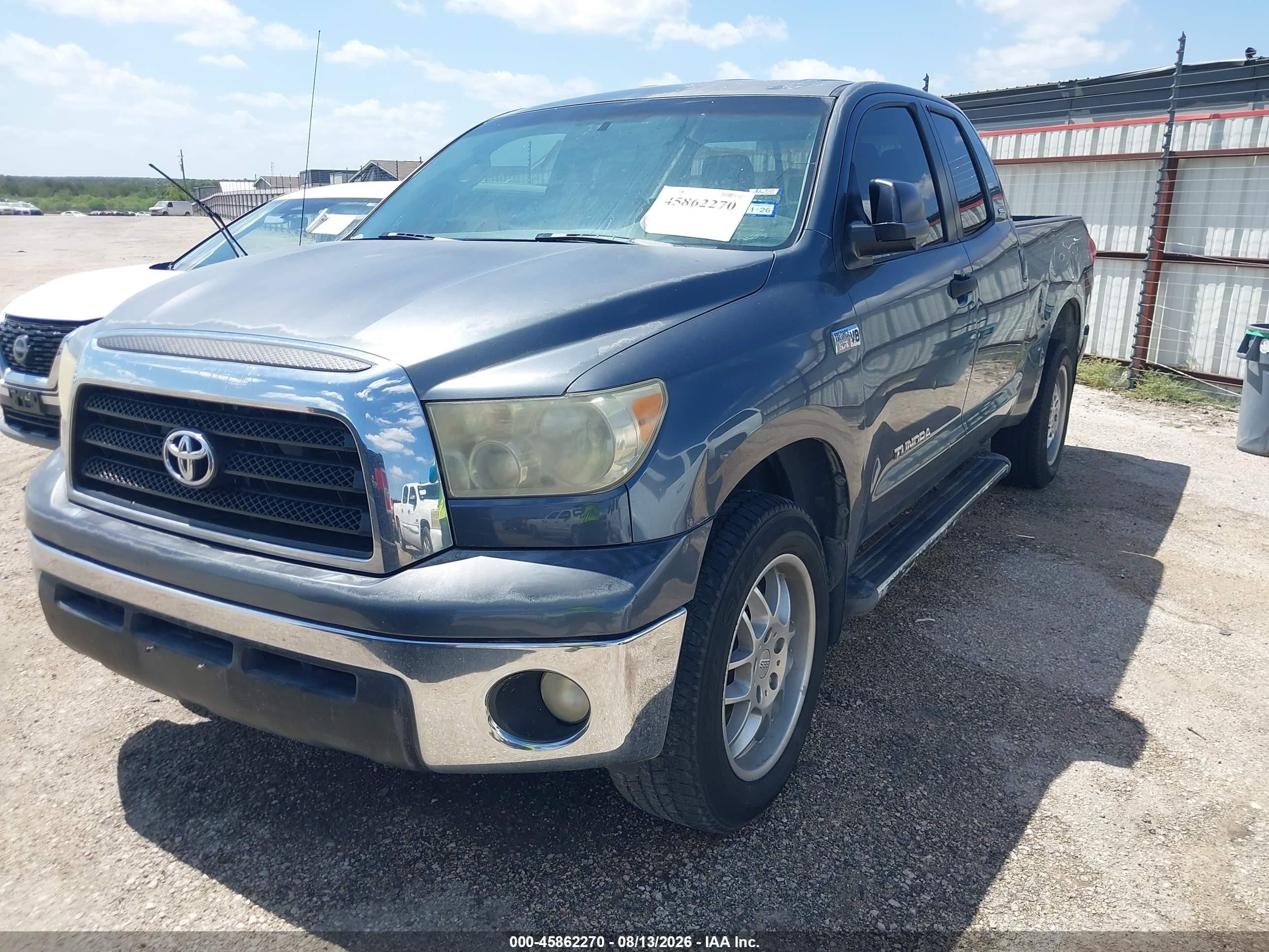 2007 Toyota Tundra Sr5 5.7l V8 Gray vin: 5TFBV54137X018973