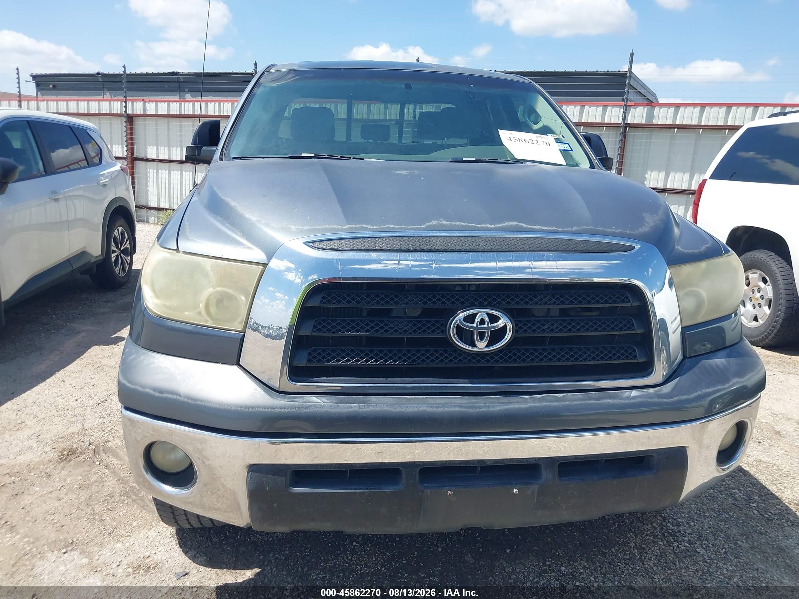 2007 Toyota Tundra Sr5 5.7l V8 Gray vin: 5TFBV54137X018973