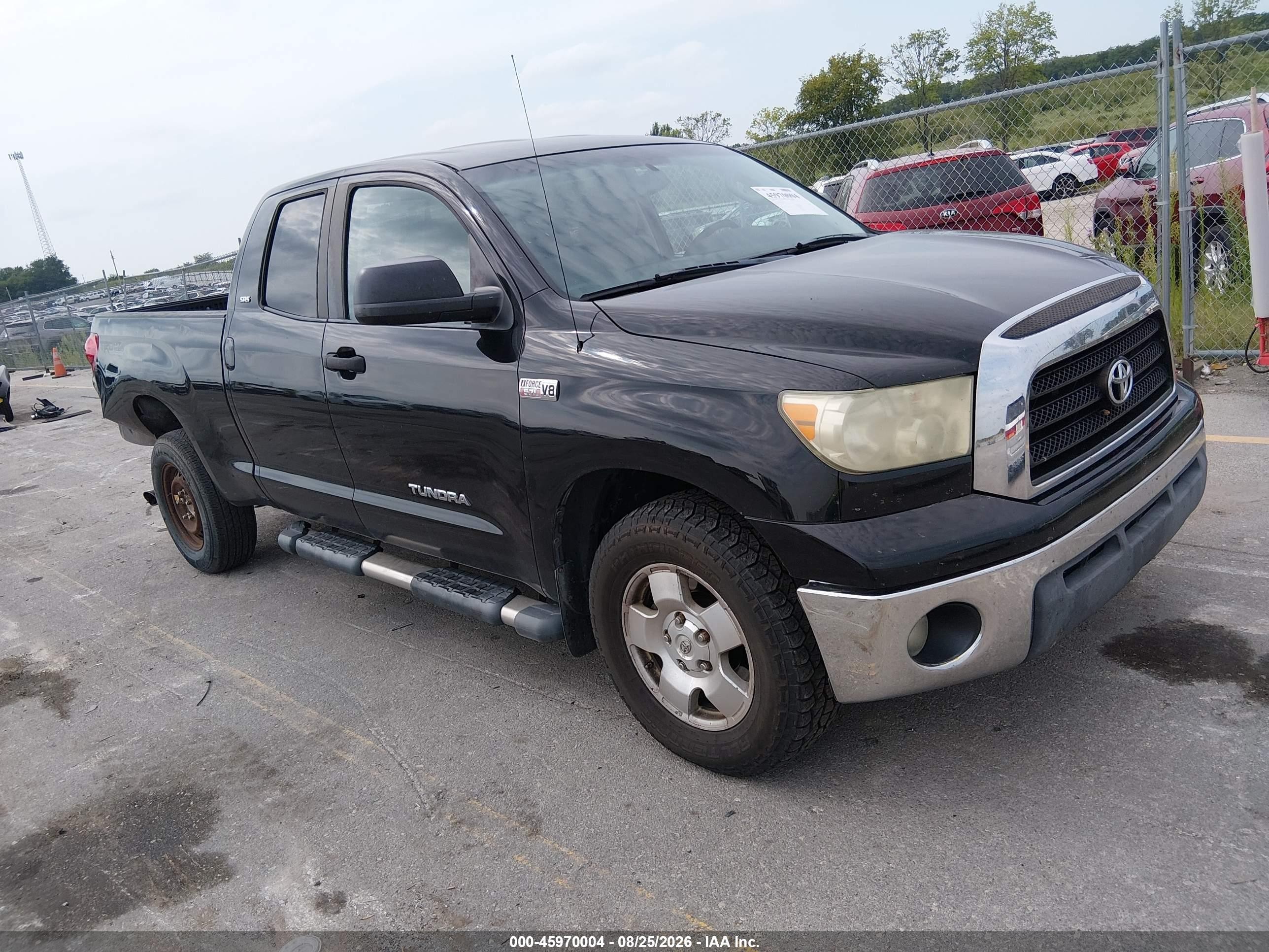 2007 Toyota Tundra Sr5 5.7l V8 Black vin: 5TFBV54137X019847