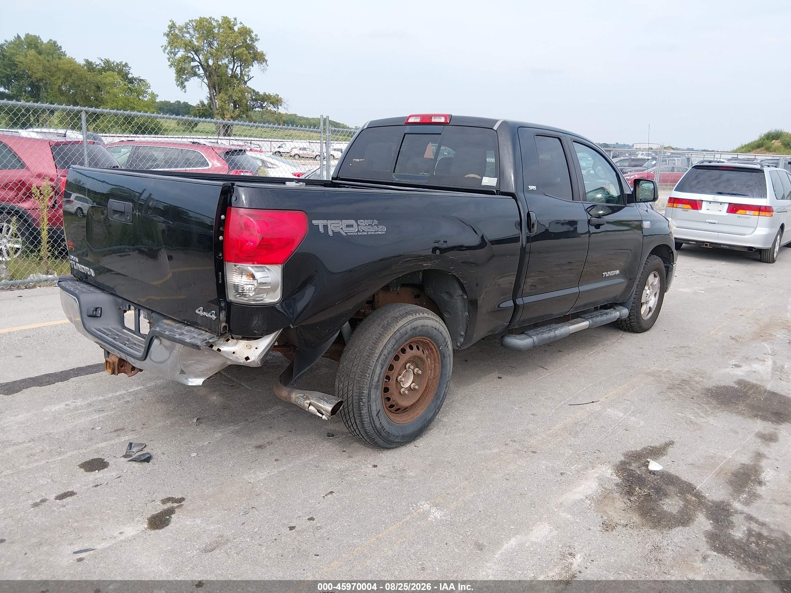 2007 Toyota Tundra Sr5 5.7l V8 Black vin: 5TFBV54137X019847