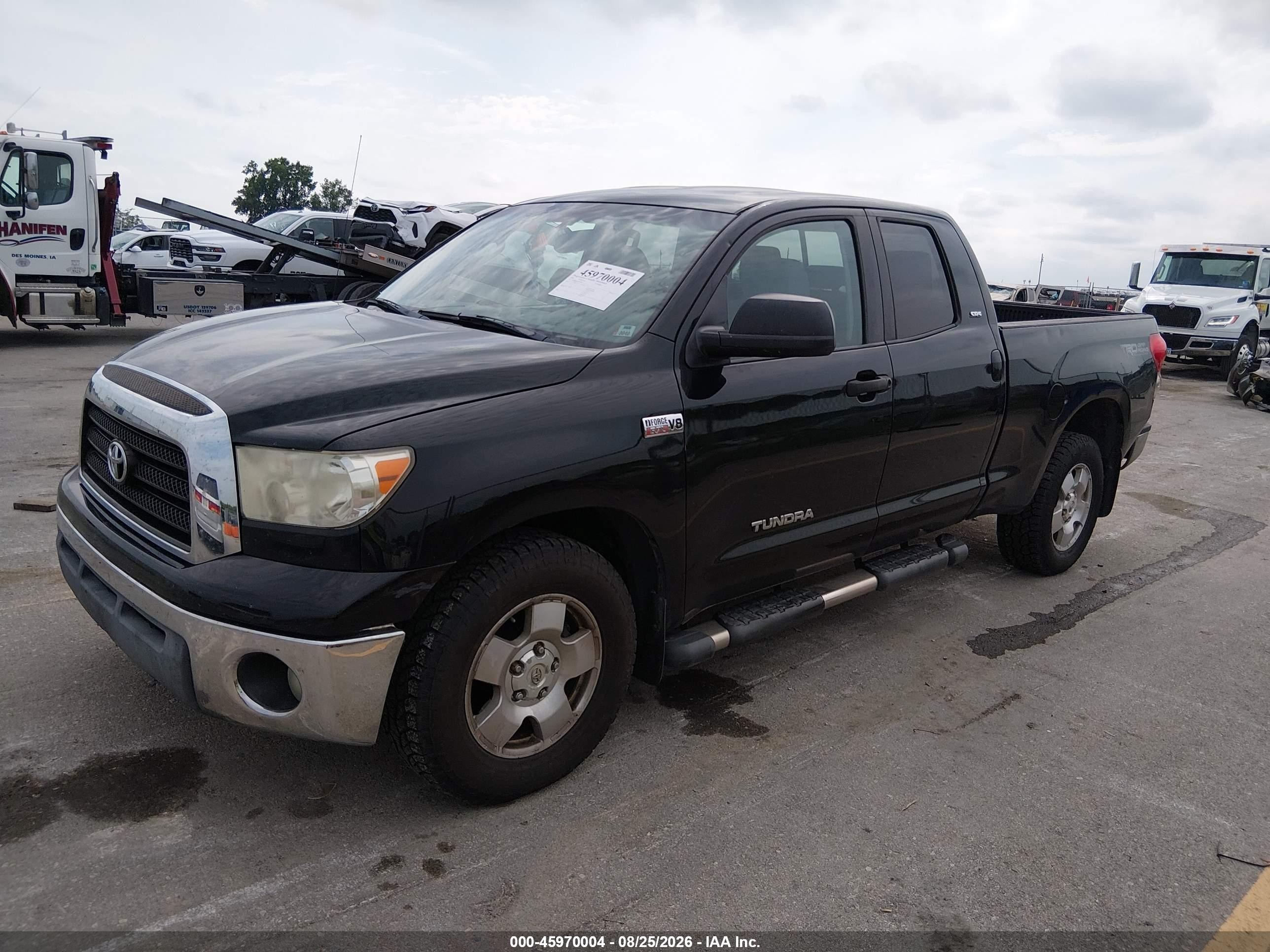 2007 Toyota Tundra Sr5 5.7l V8 Black vin: 5TFBV54137X019847