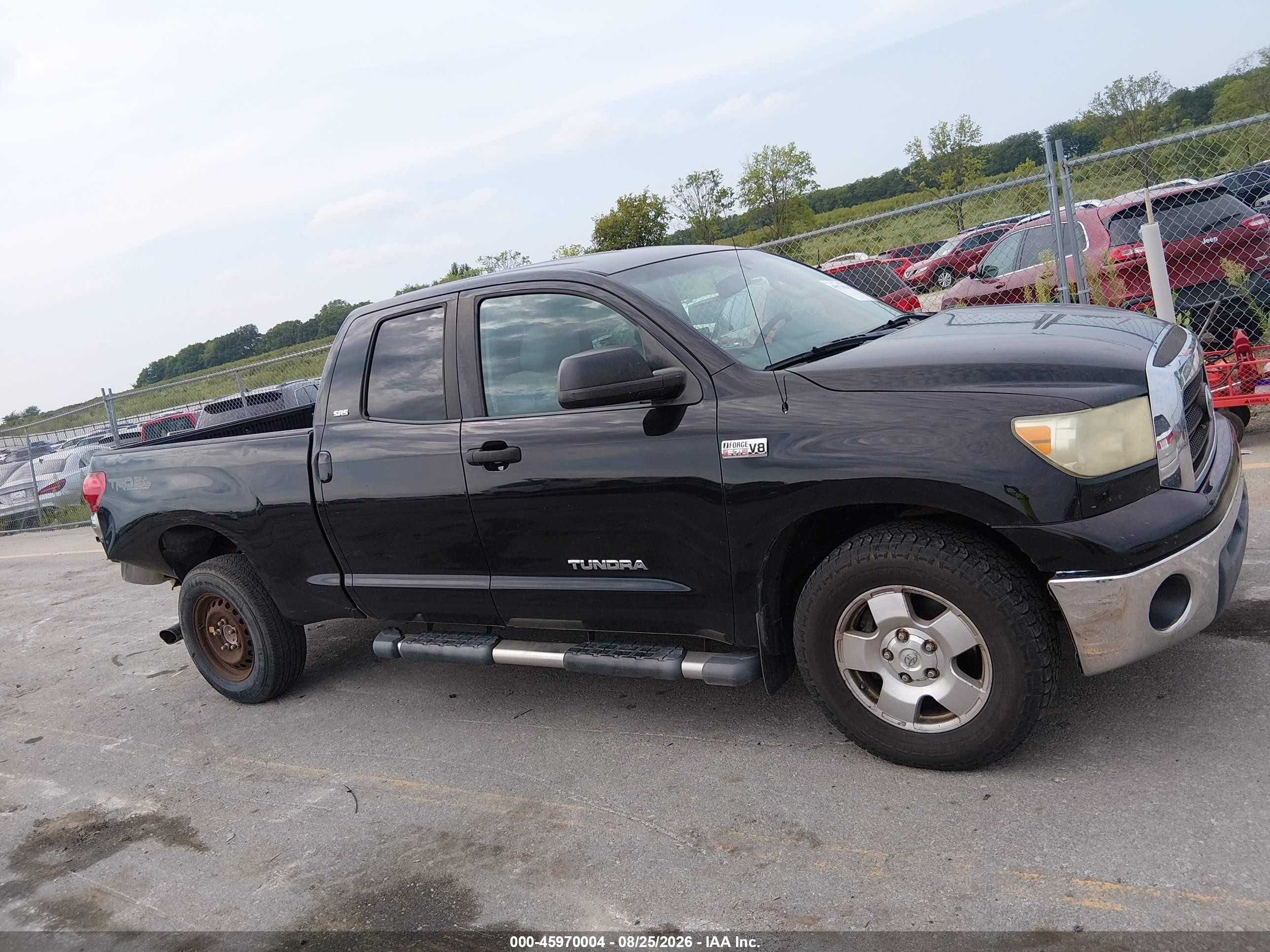 2007 Toyota Tundra Sr5 5.7l V8 Black vin: 5TFBV54137X019847