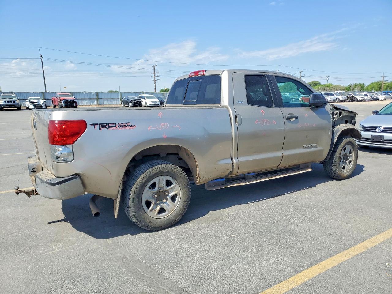 2007 Toyota Tundra Double Cab Sr5 Gold vin: 5TFBV54137X028127