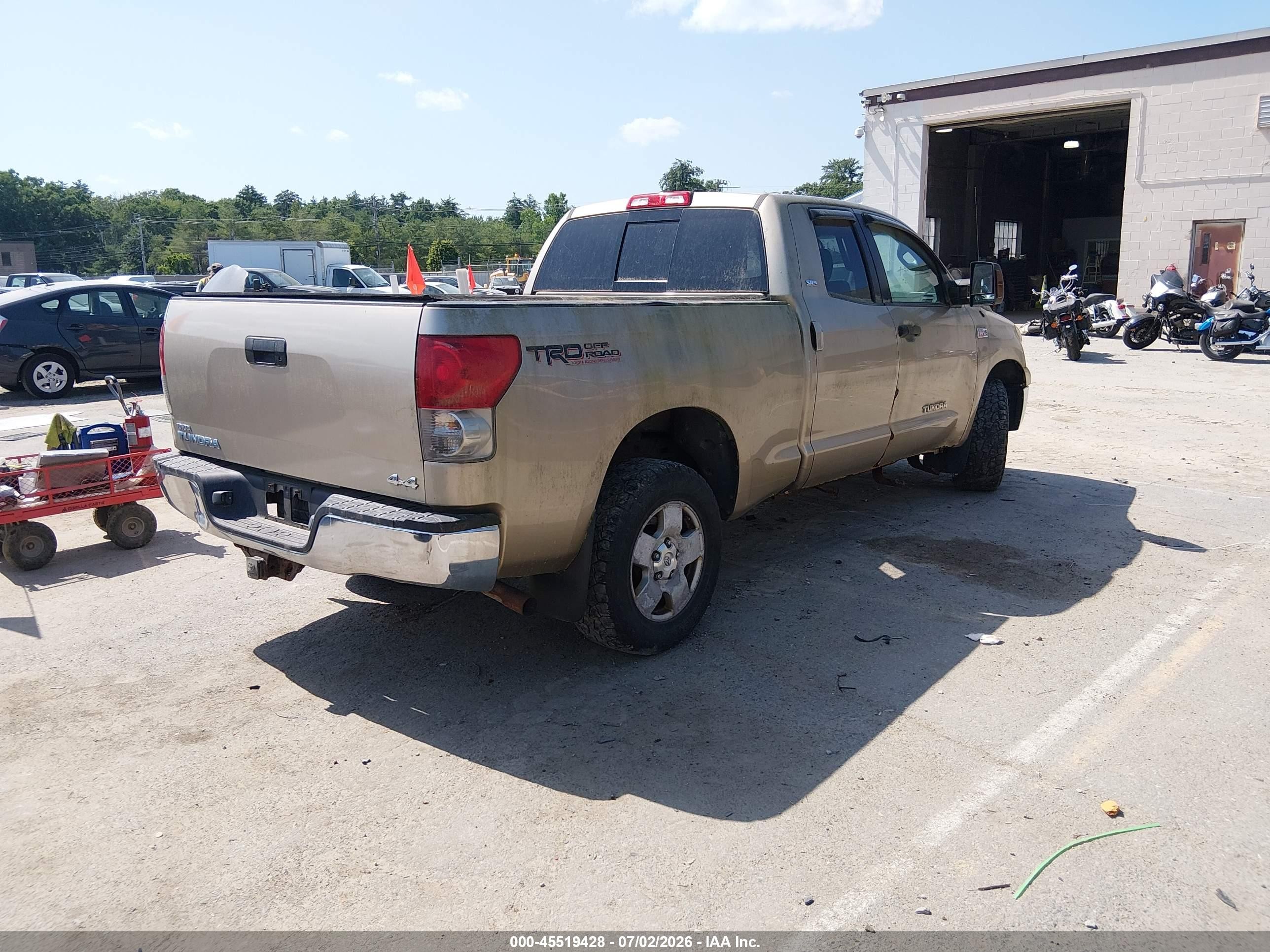 2008 Toyota Tundra Sr5 5.7l V8 Tan vin: 5TFBV54138X066944