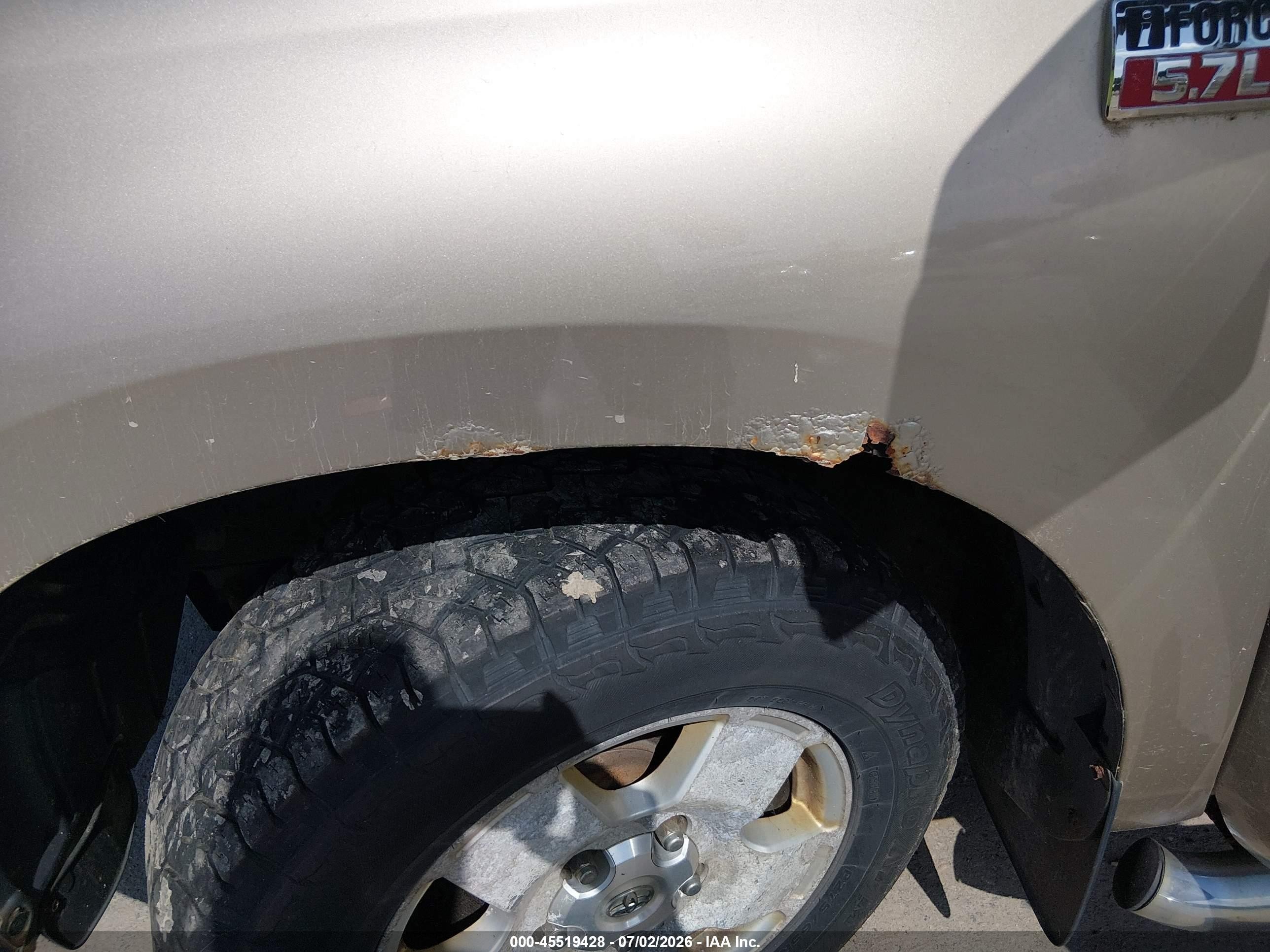 2008 Toyota Tundra Sr5 5.7l V8 Tan vin: 5TFBV54138X066944