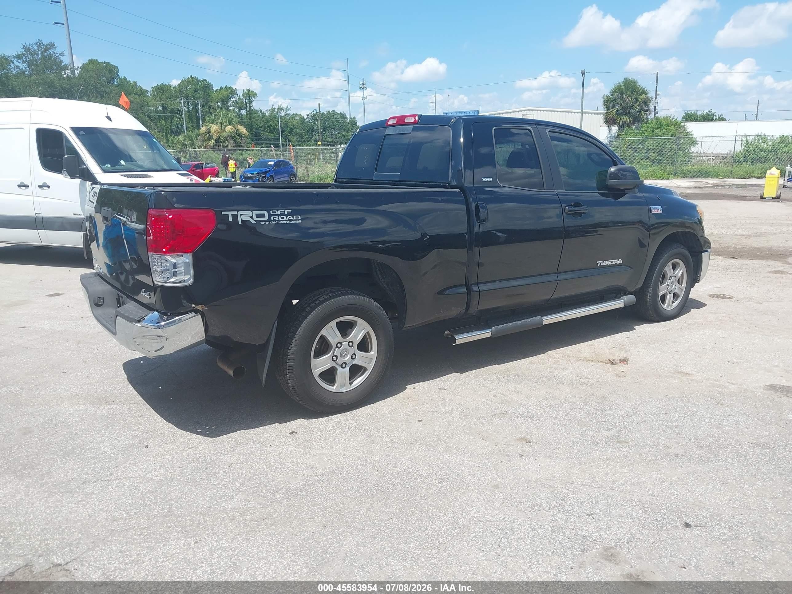 2007 Toyota Tundra Sr5 5.7l V8 Black vin: 5TFBV54147X021350