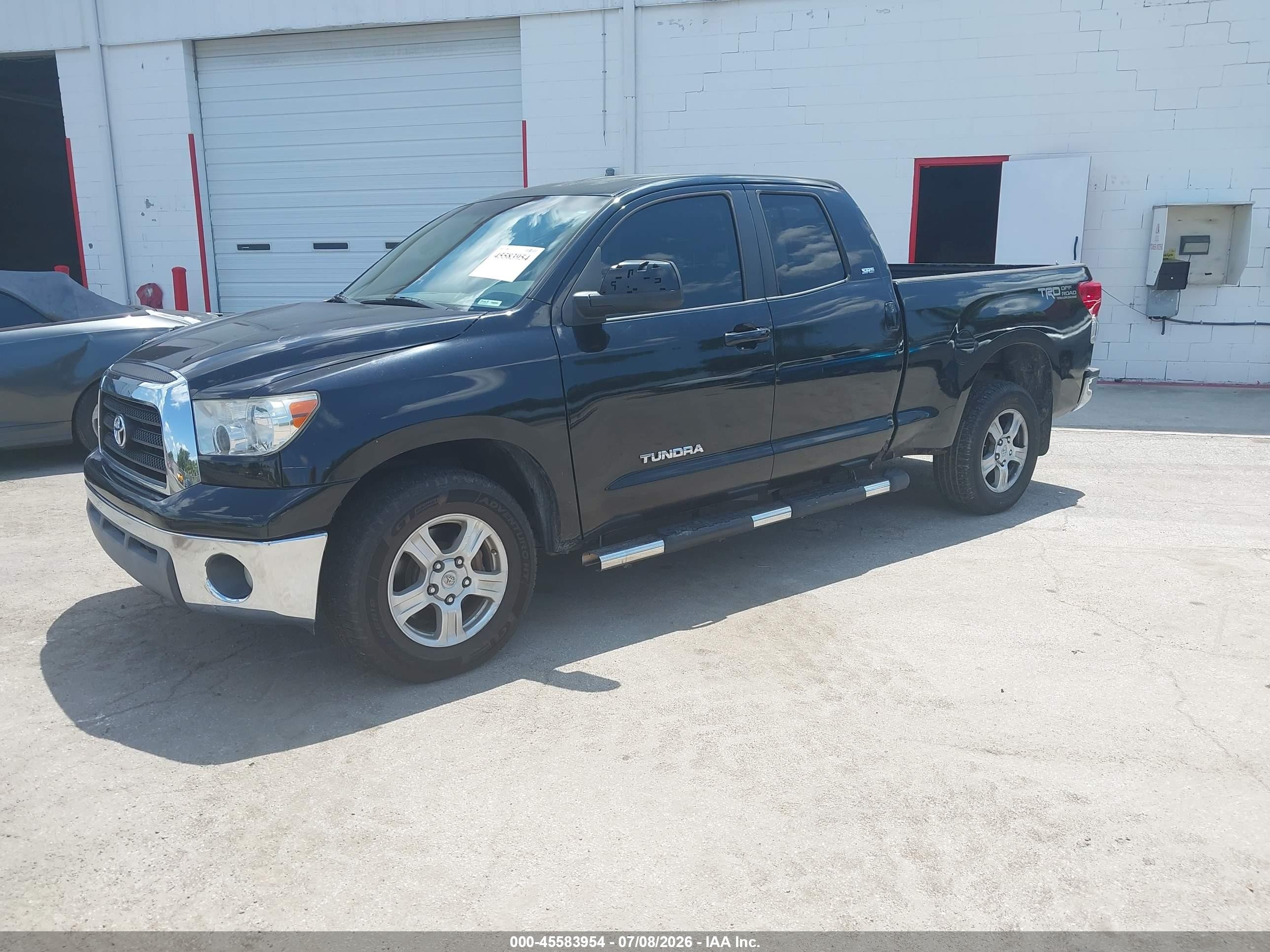 2007 Toyota Tundra Sr5 5.7l V8 Black vin: 5TFBV54147X021350