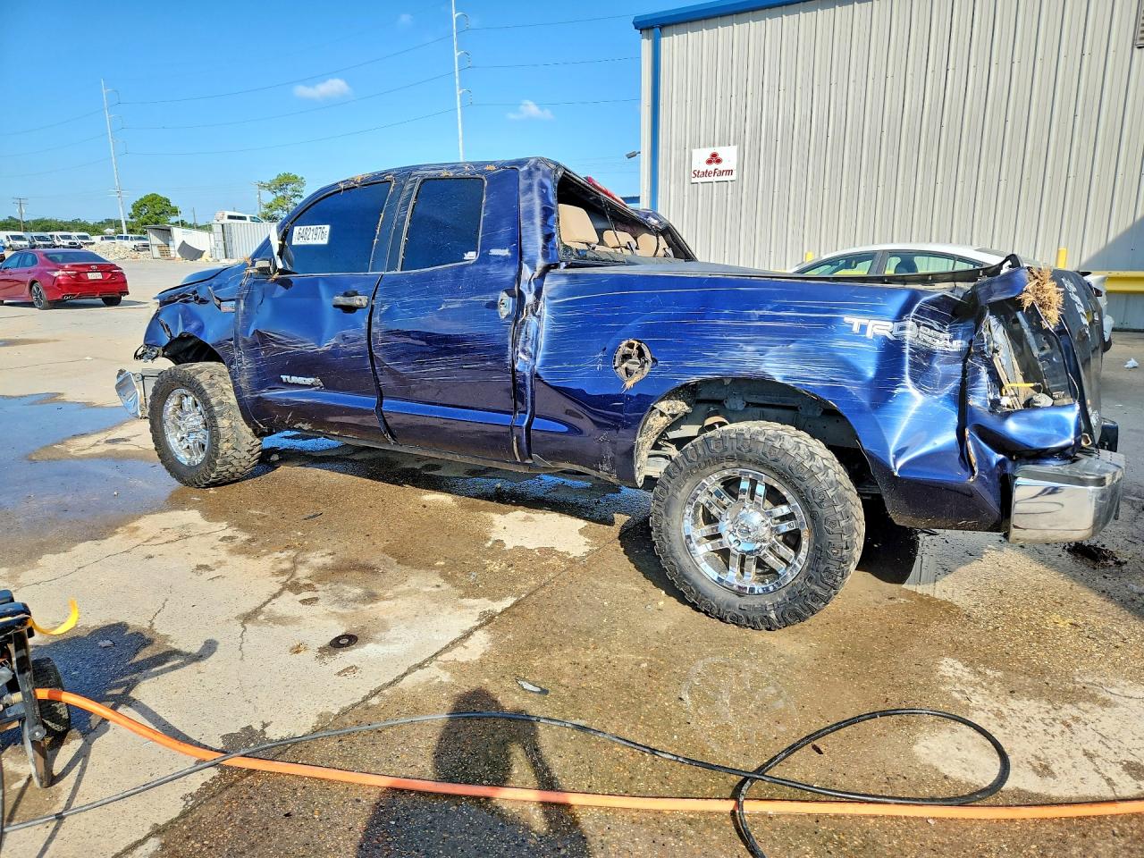 2007 Toyota Tundra Sr5 Blue vin: 5TFBV54157X006677