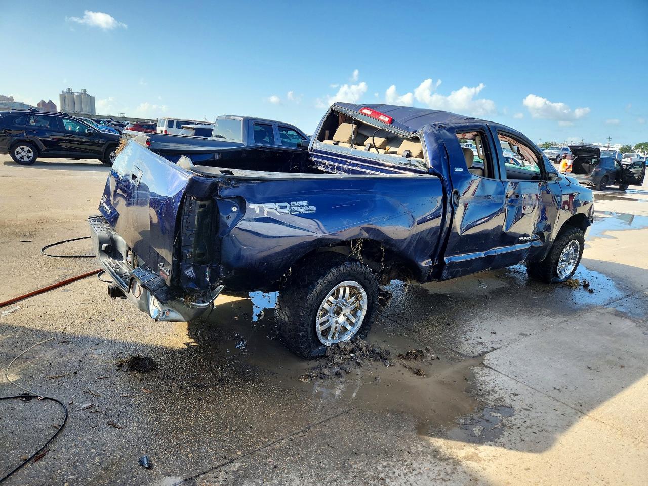 2007 Toyota Tundra Sr5 Blue vin: 5TFBV54157X006677