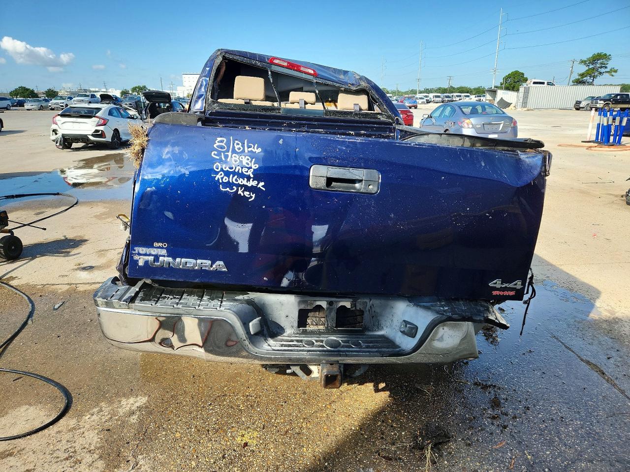 2007 Toyota Tundra Sr5 Blue vin: 5TFBV54157X006677