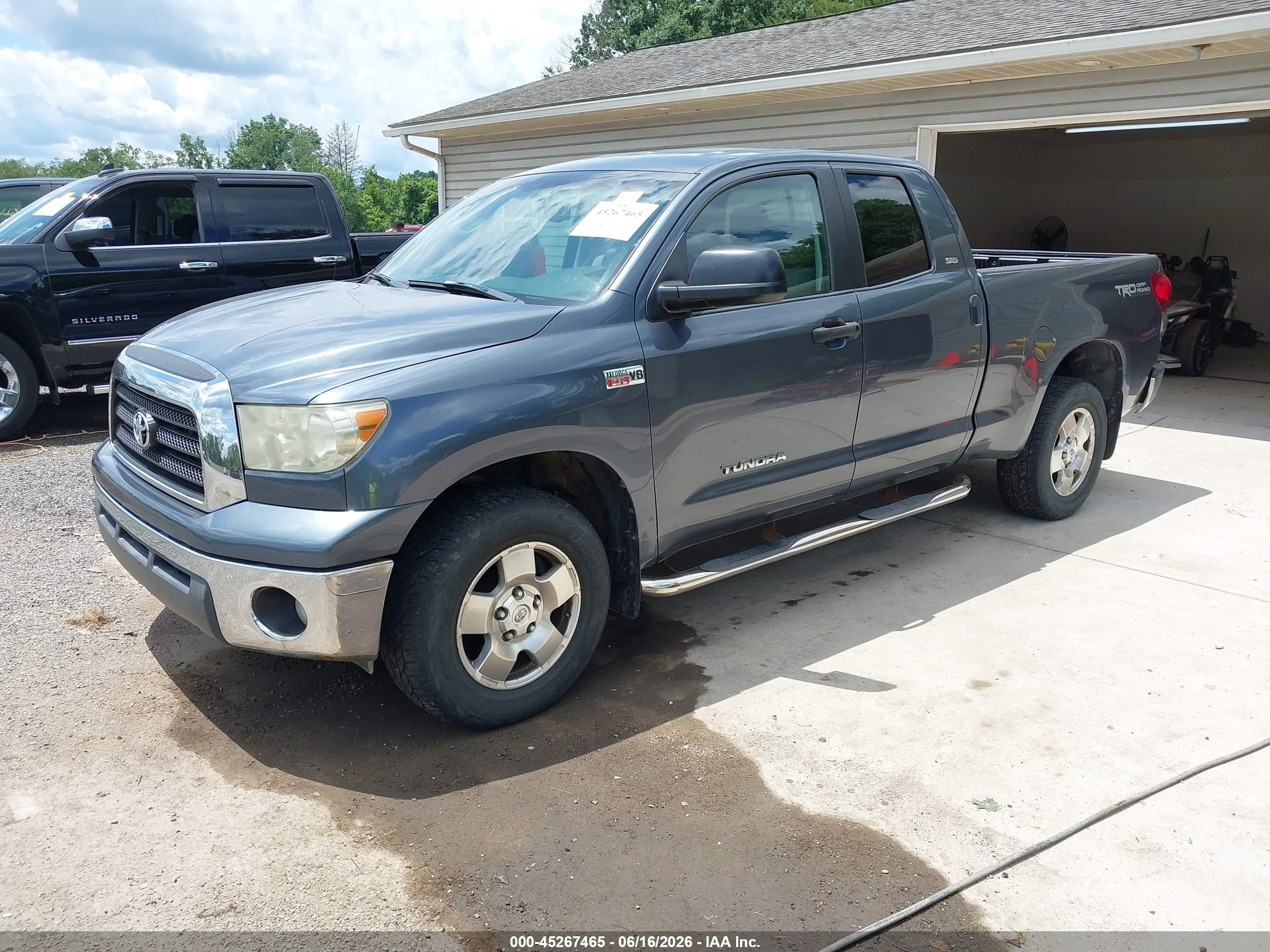 2007 Toyota Tundra Sr5 5.7l V8 Gray vin: 5TFBV54157X021714
