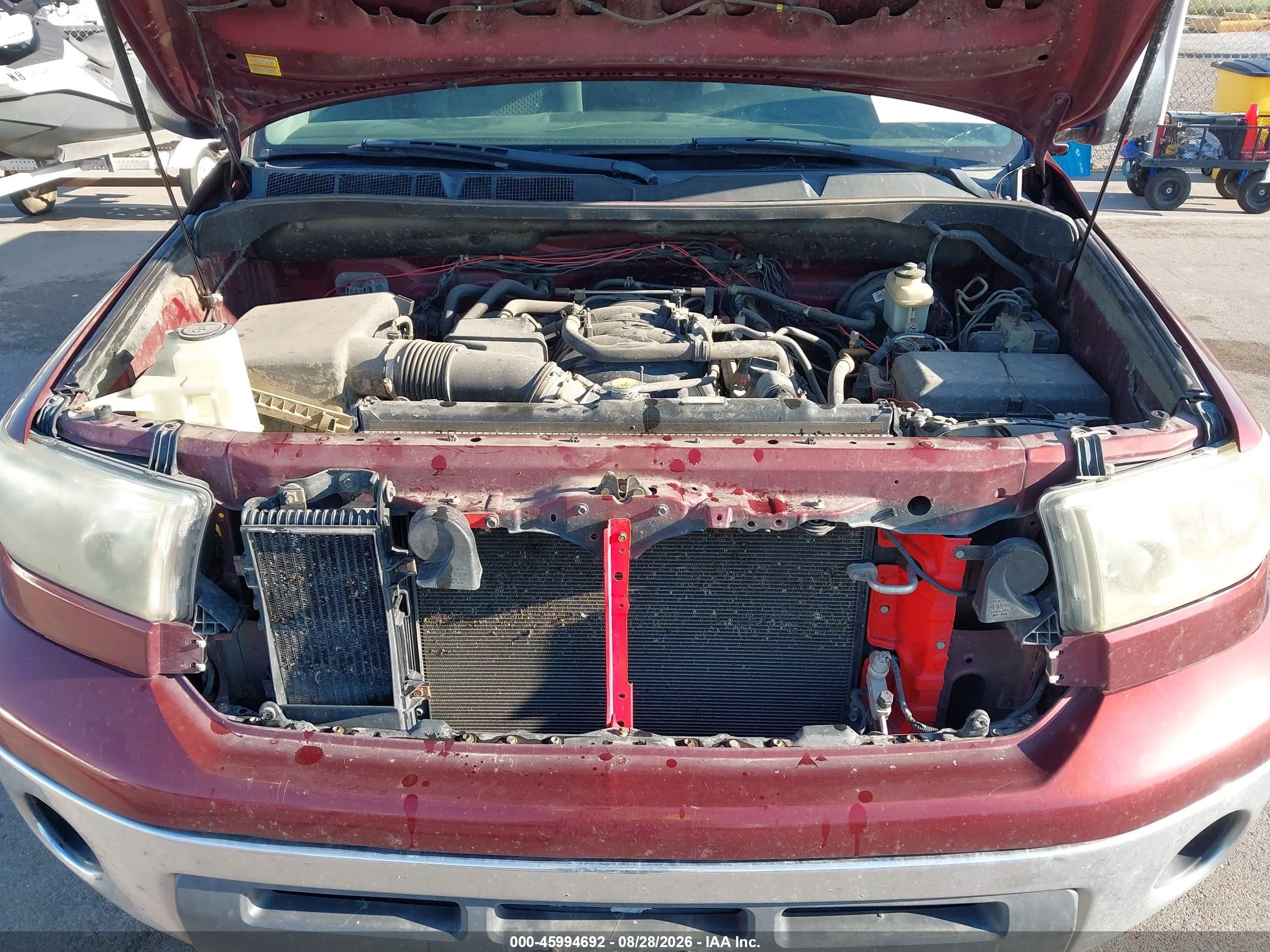 2007 Toyota Tundra Sr5 5.7l V8 Maroon vin: 5TFBV54167X006770