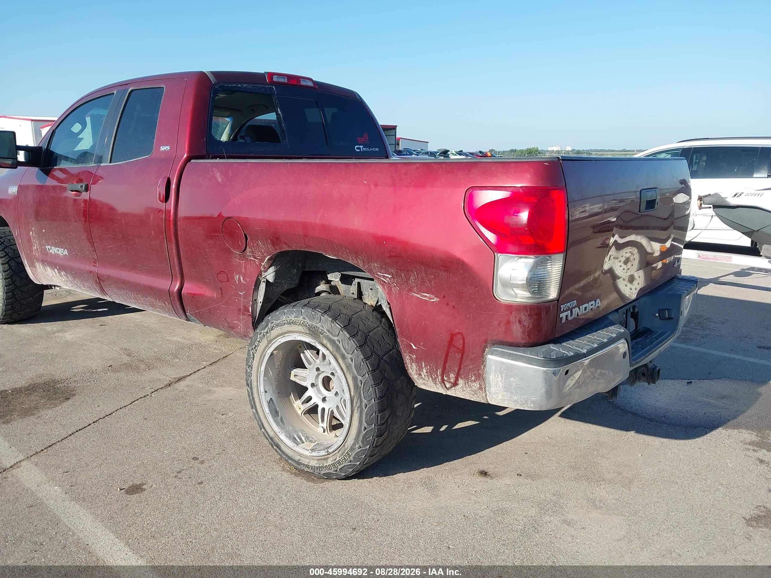 2007 Toyota Tundra Sr5 5.7l V8 Maroon vin: 5TFBV54167X006770