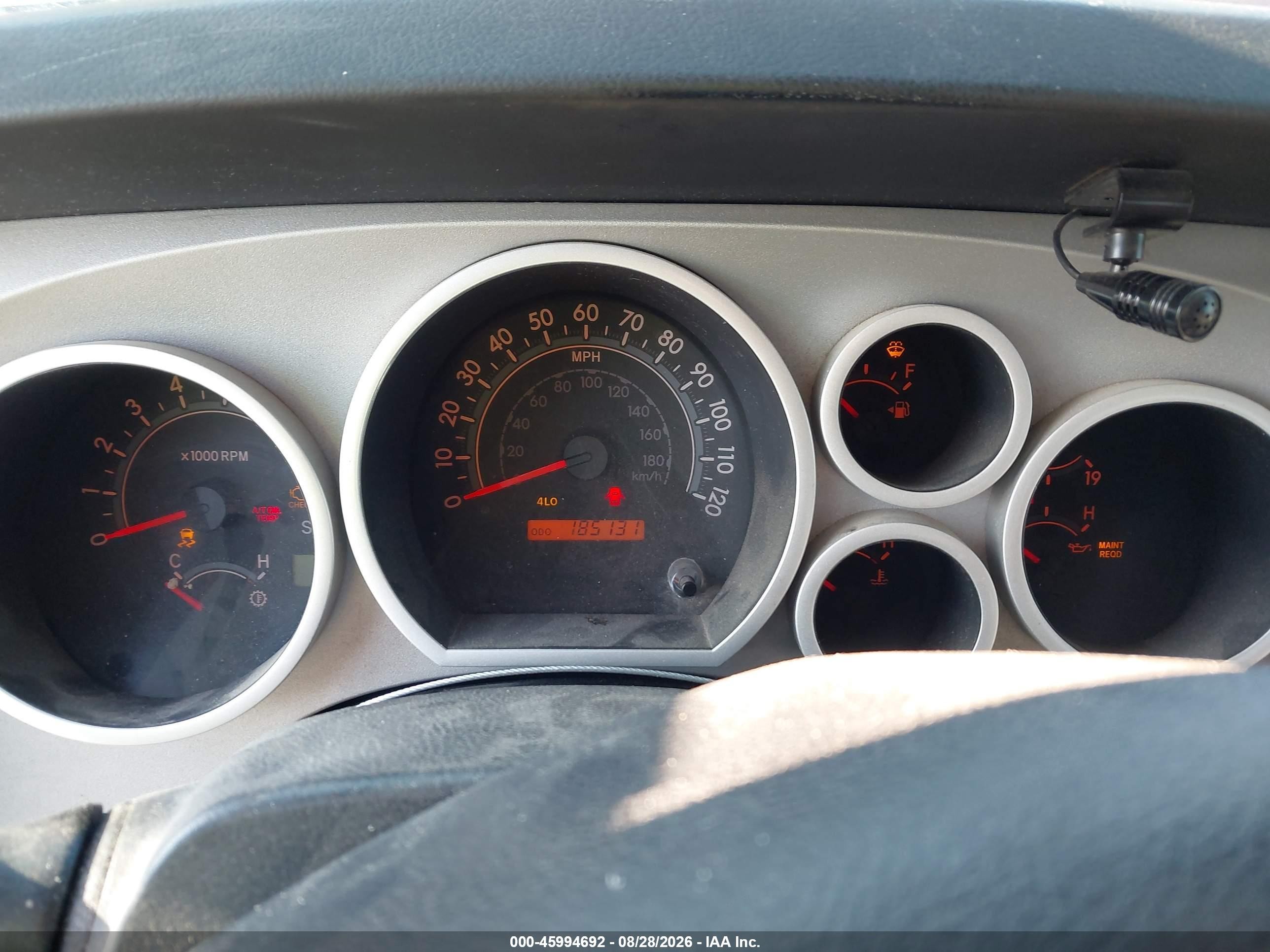 2007 Toyota Tundra Sr5 5.7l V8 Maroon vin: 5TFBV54167X006770