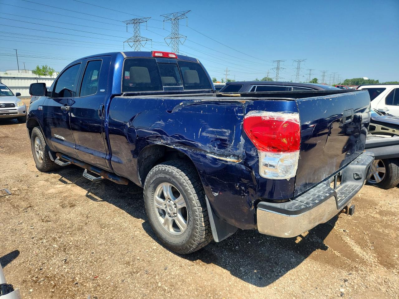 2007 Toyota Tundra Double Cab Sr5 Blue vin: 5TFBV54167X032365