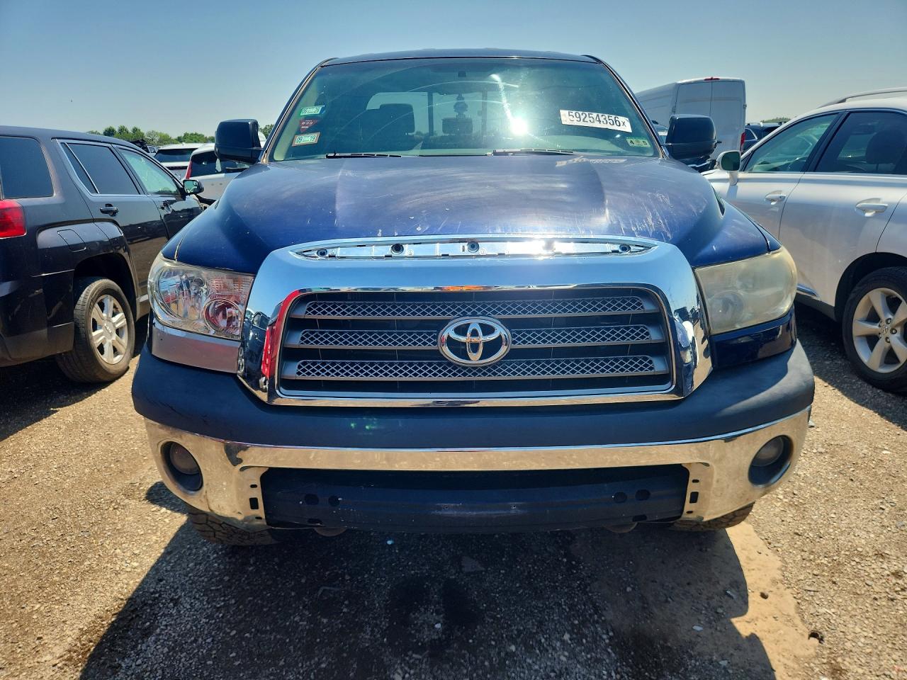 2007 Toyota Tundra Double Cab Sr5 Blue vin: 5TFBV54167X032365