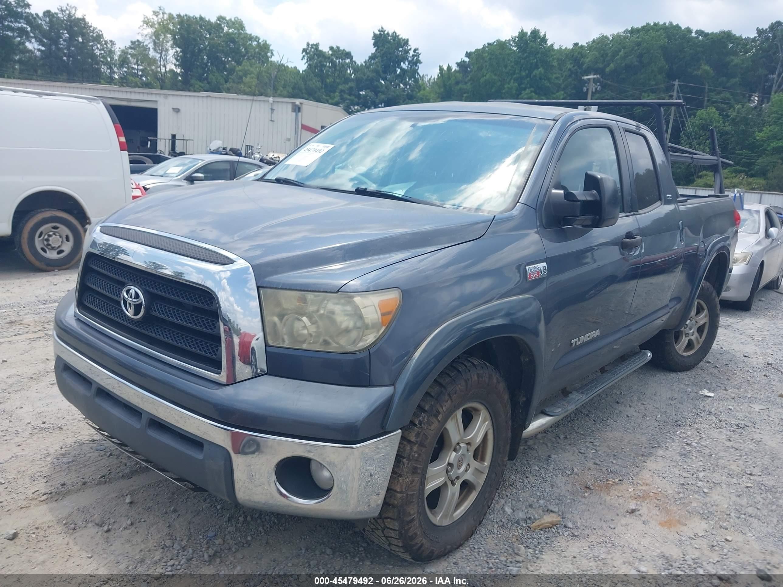 2008 Toyota Tundra Sr5 5.7l V8 Gray vin: 5TFBV54168X044792