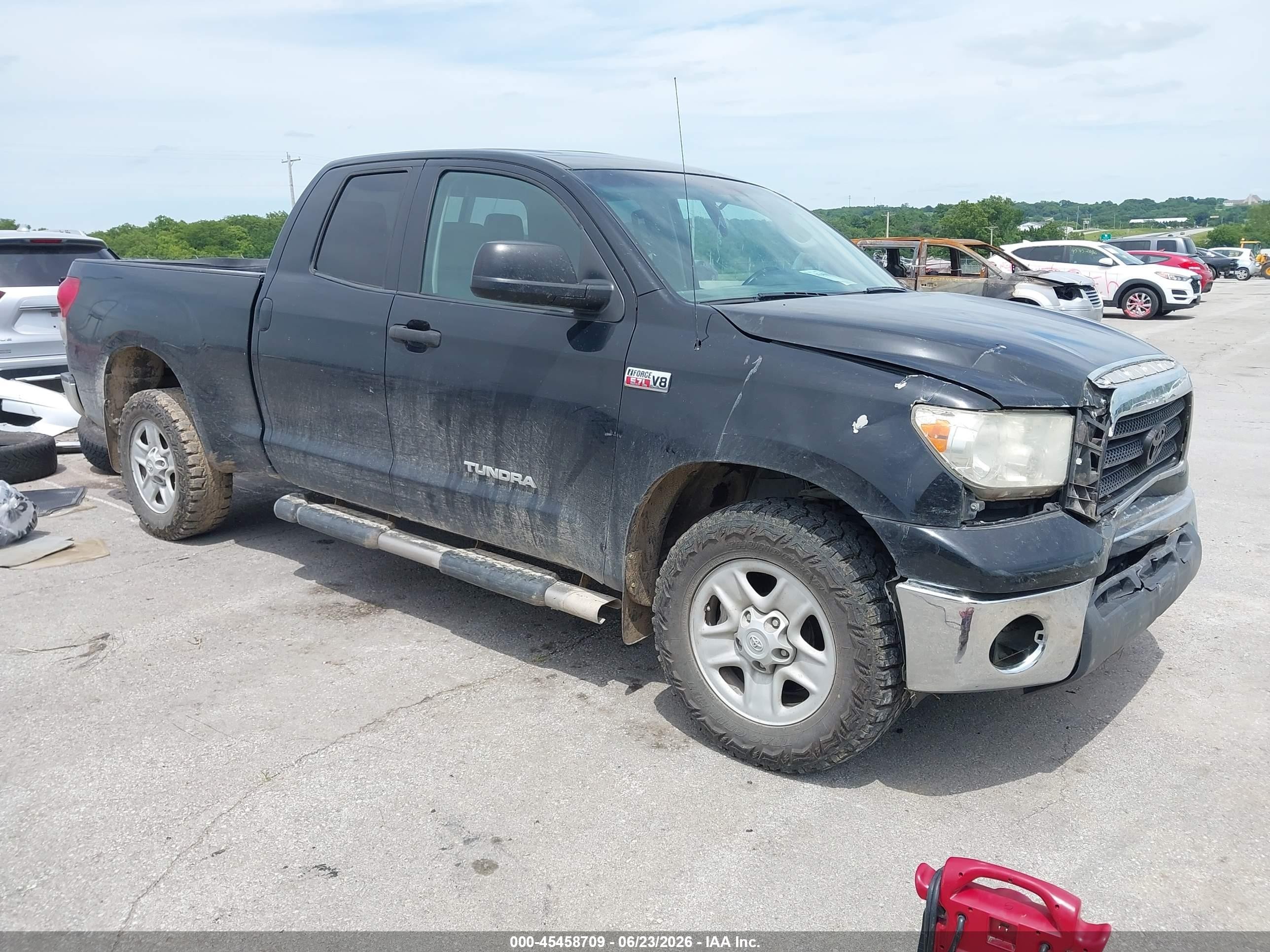 2008 Toyota Tundra Base 5.7l V8 Black vin: 5TFBV54168X047076