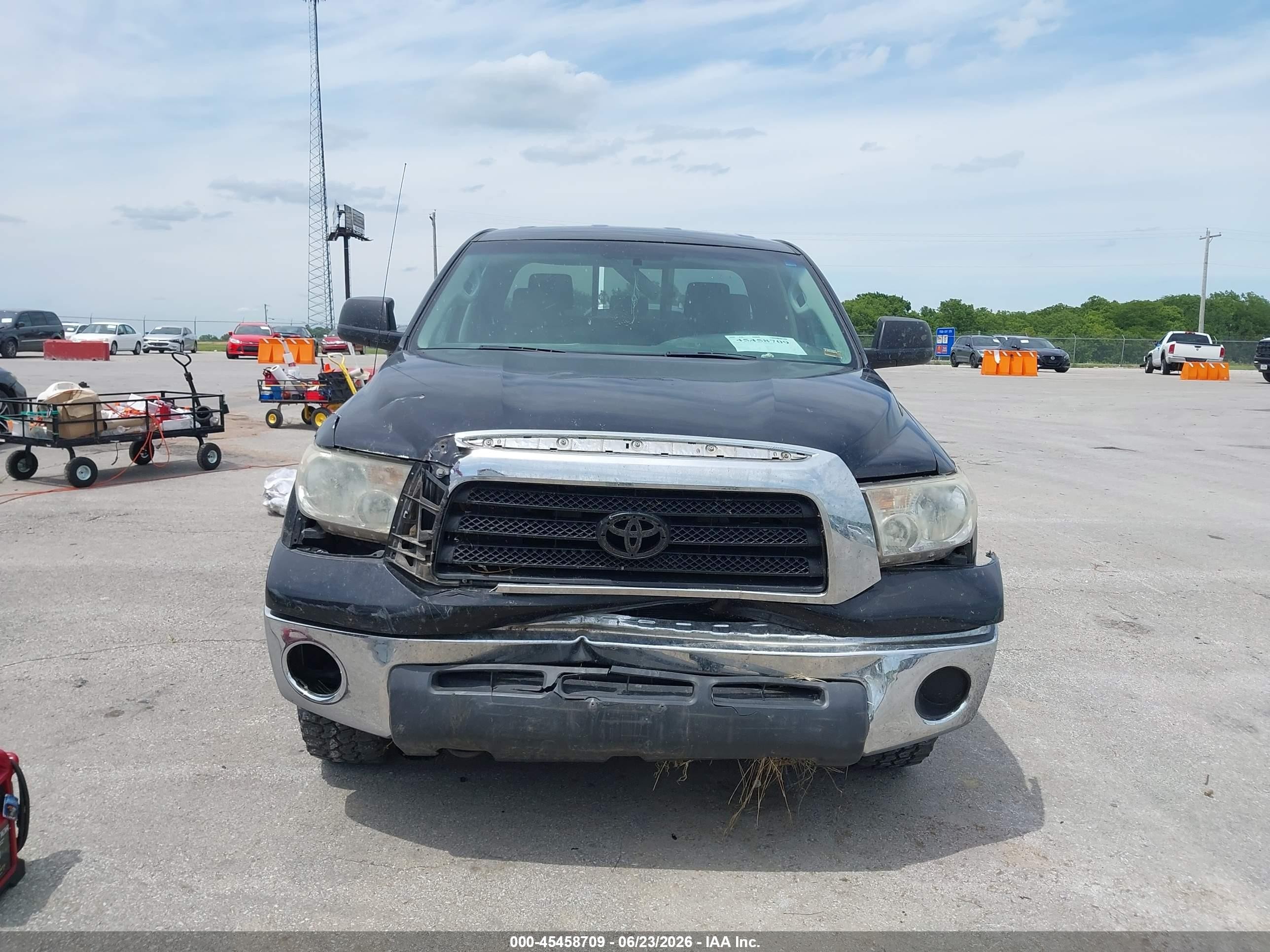 2008 Toyota Tundra Base 5.7l V8 Black vin: 5TFBV54168X047076