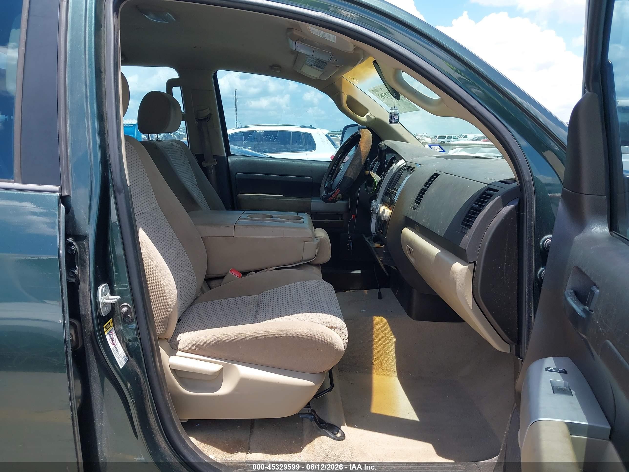 2008 Toyota Tundra Base 5.7l V8 Green vin: 5TFBV54168X057638