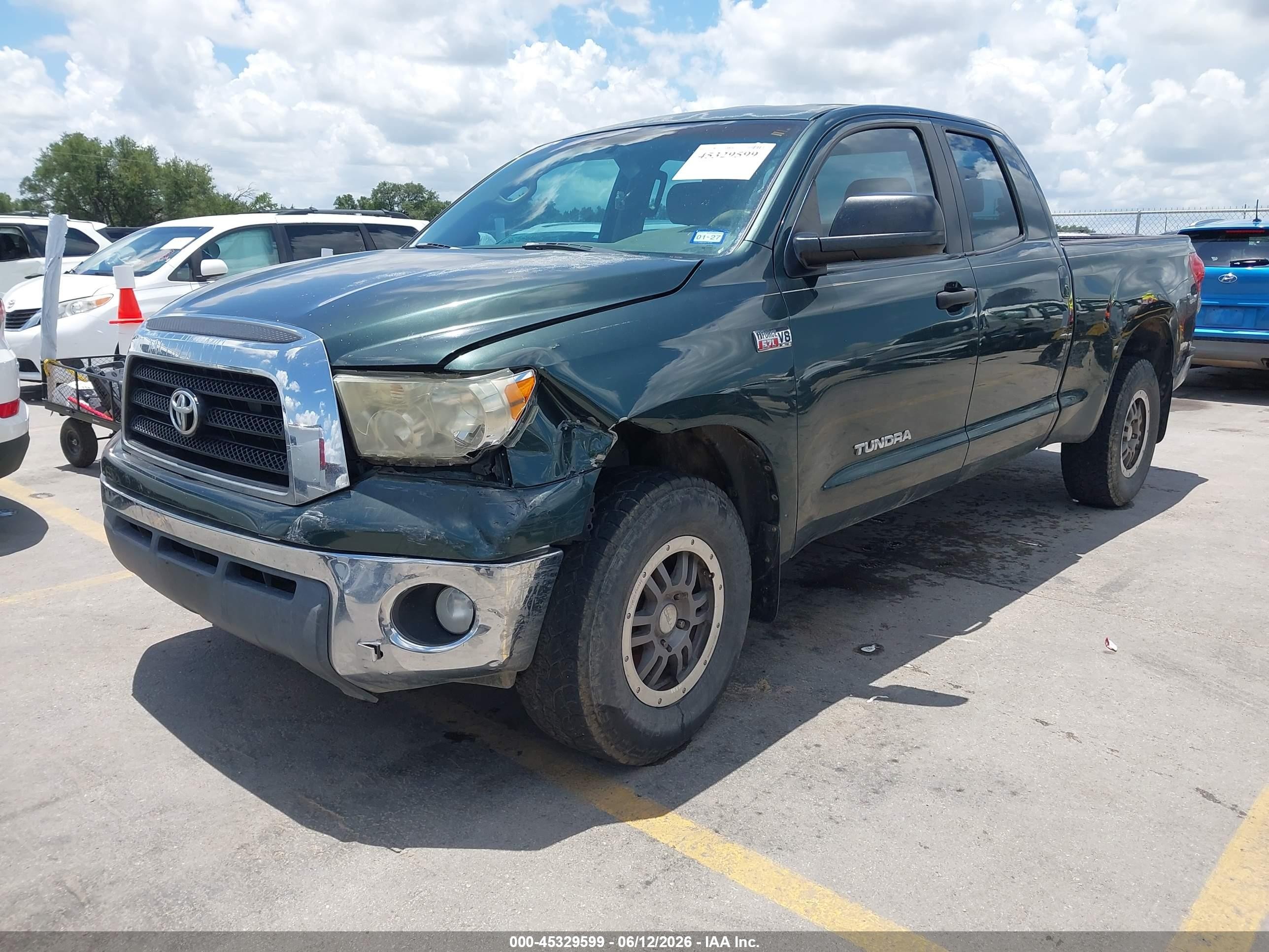 2008 Toyota Tundra Base 5.7l V8 Green vin: 5TFBV54168X057638