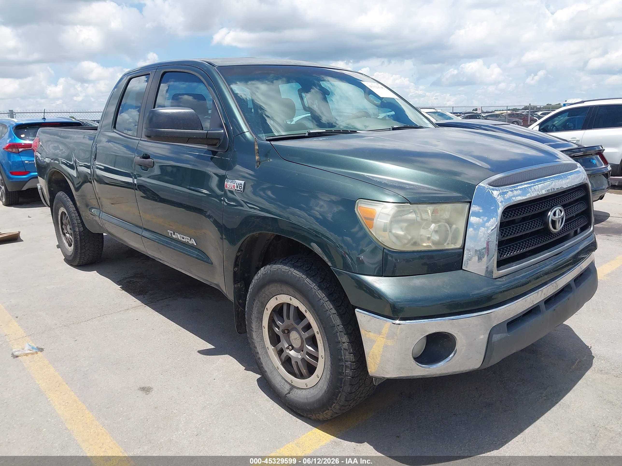 2008 Toyota Tundra Base 5.7l V8 Green vin: 5TFBV54168X057638
