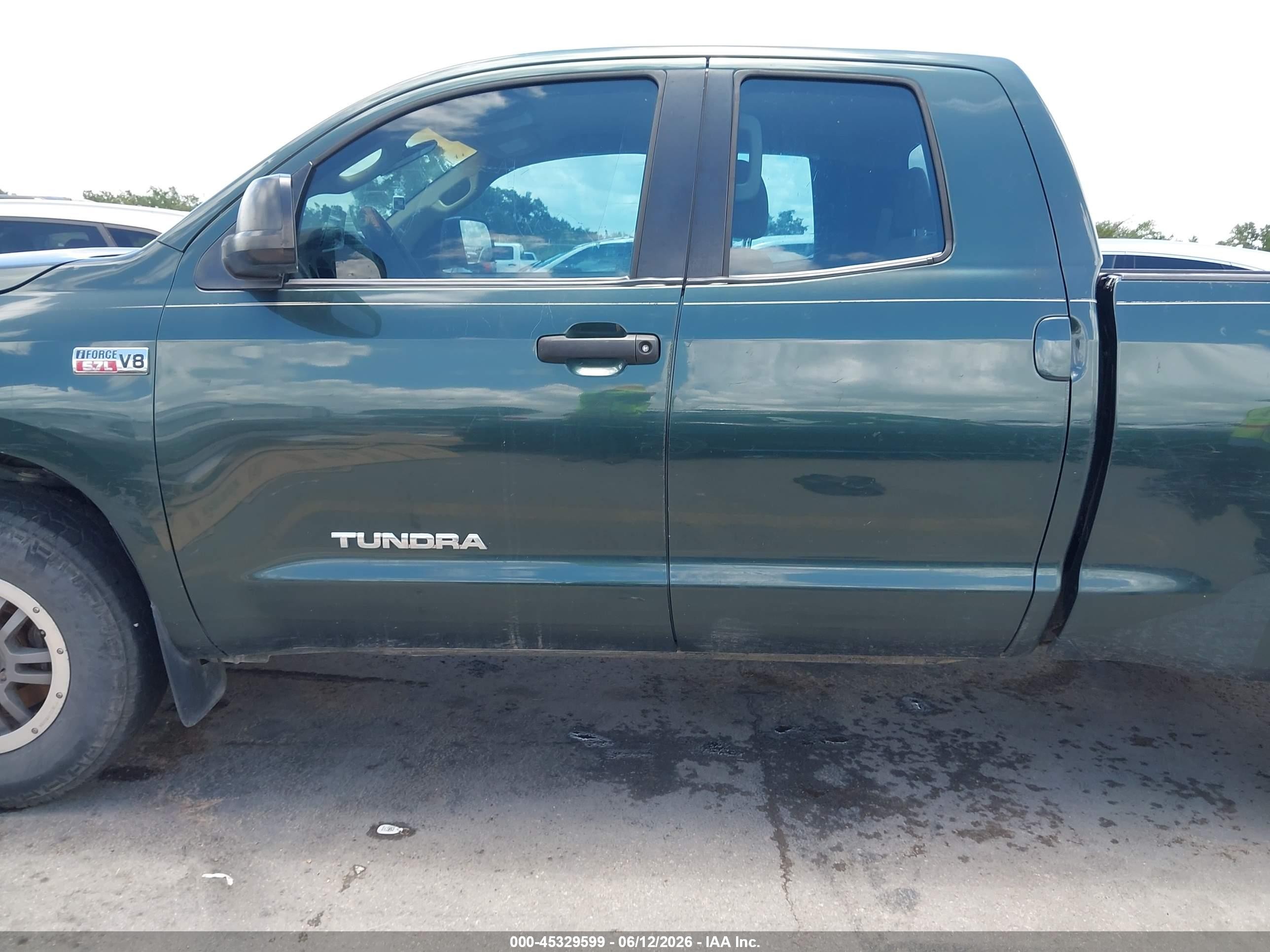 2008 Toyota Tundra Base 5.7l V8 Green vin: 5TFBV54168X057638