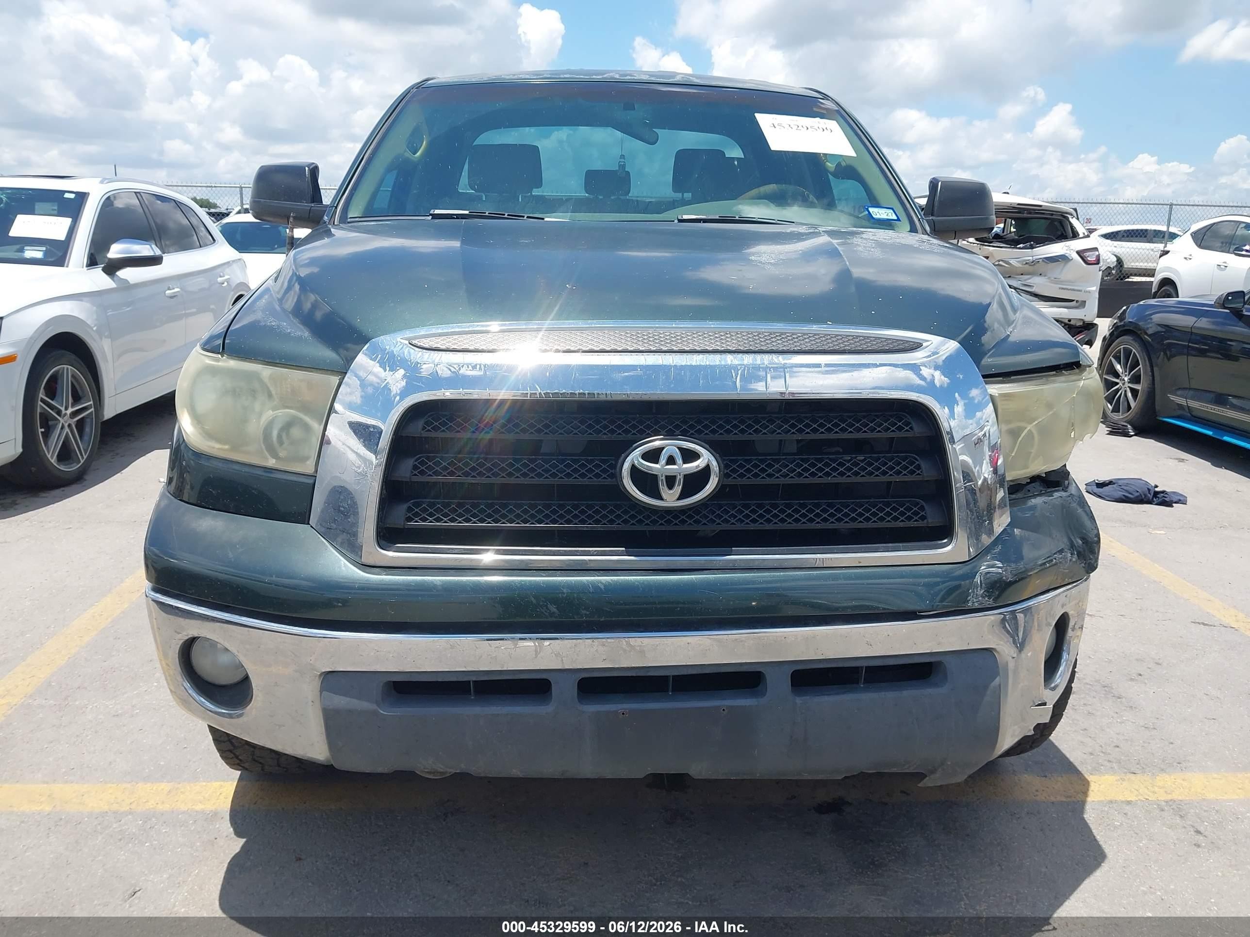 2008 Toyota Tundra Base 5.7l V8 Green vin: 5TFBV54168X057638