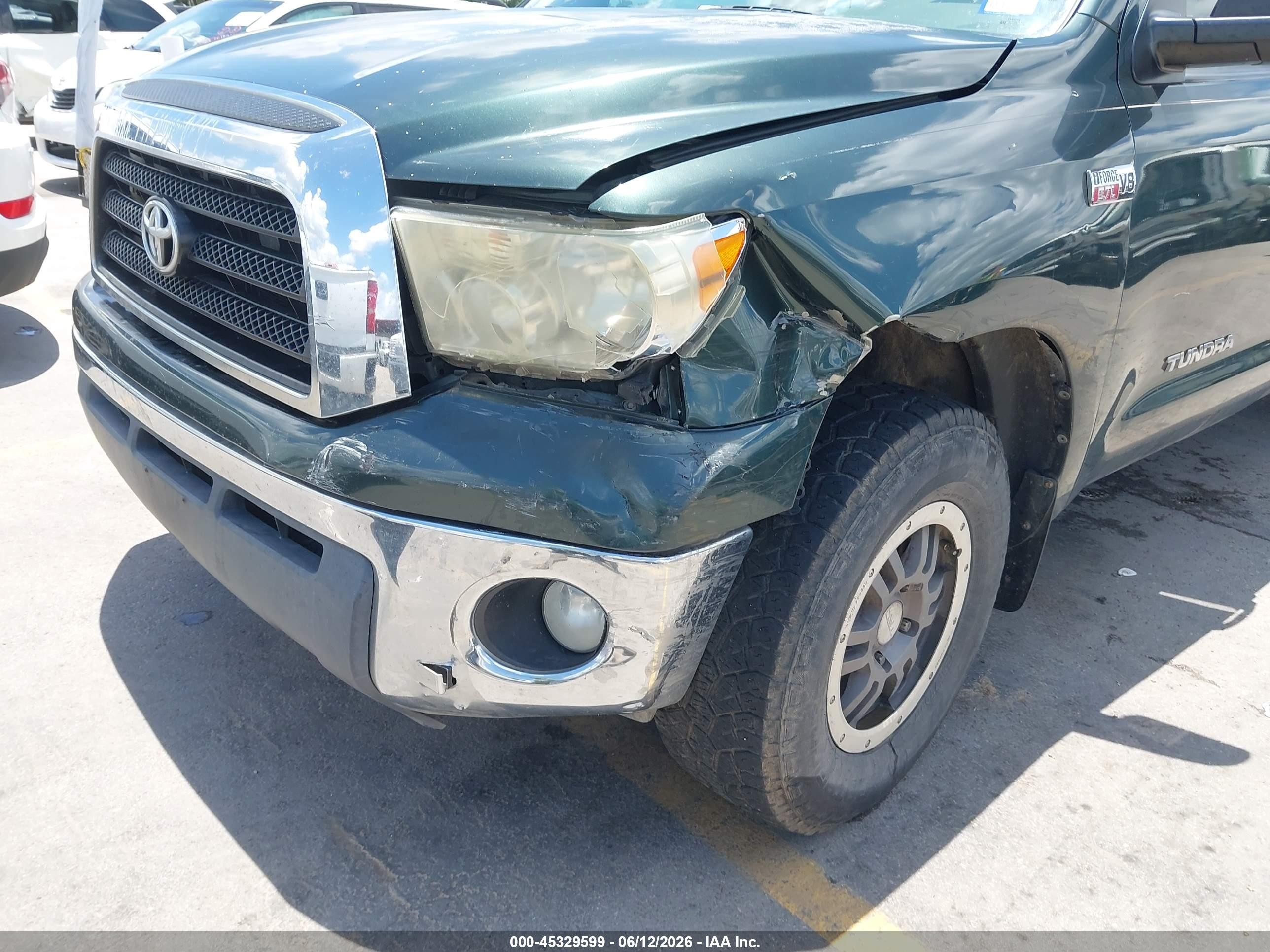 2008 Toyota Tundra Base 5.7l V8 Green vin: 5TFBV54168X057638