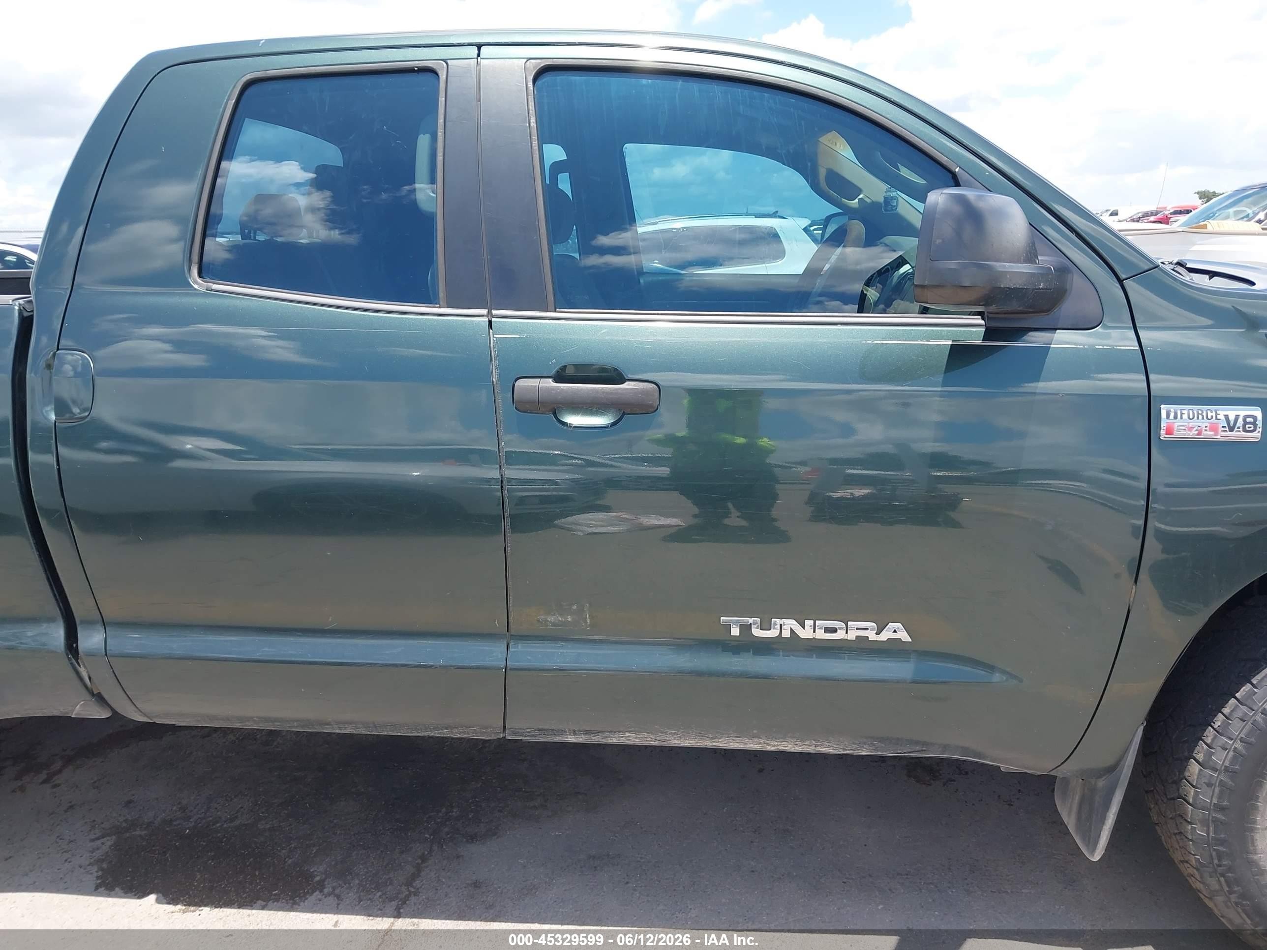 2008 Toyota Tundra Base 5.7l V8 Green vin: 5TFBV54168X057638