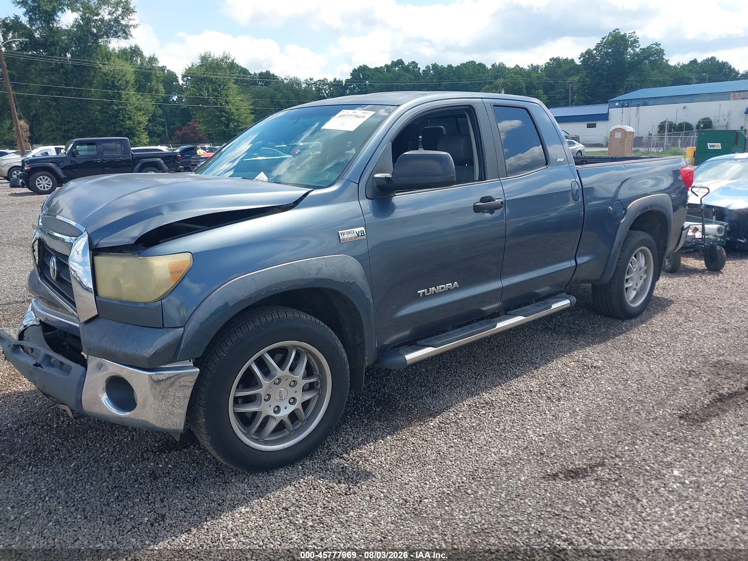 2008 Toyota Tundra Sr5 5.7l V8 Blue vin: 5TFBV54178X040427