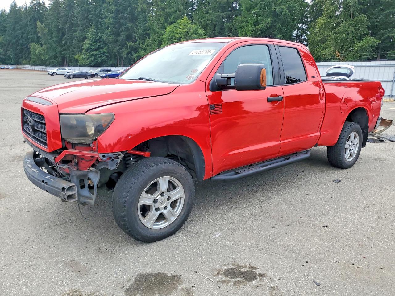 2007 Toyota Tundra Double Cab Sr5 Красный vin: 5TFBV54187X020637