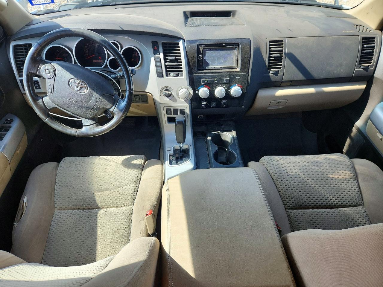 2007 Toyota Tundra Double Cab Sr5 White vin: 5TFBV54197X014636