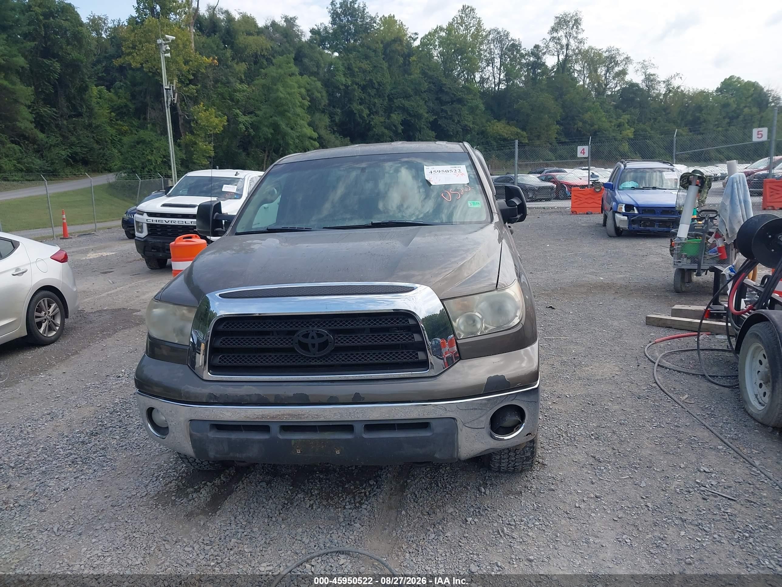 2008 Toyota Tundra Sr5 5.7l V8 Green vin: 5TFBV54198X062560
