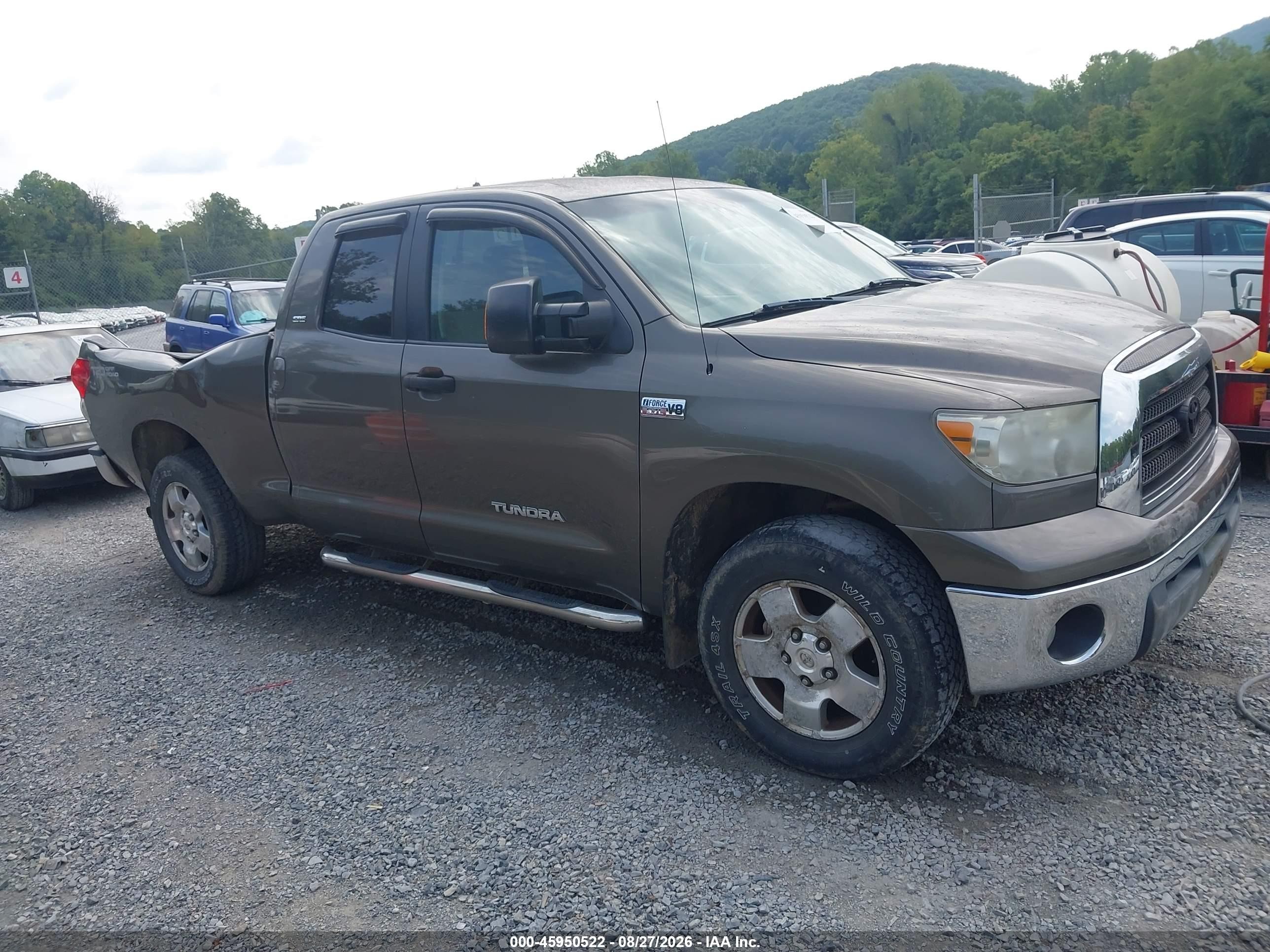 2008 Toyota Tundra Sr5 5.7l V8 Green vin: 5TFBV54198X062560