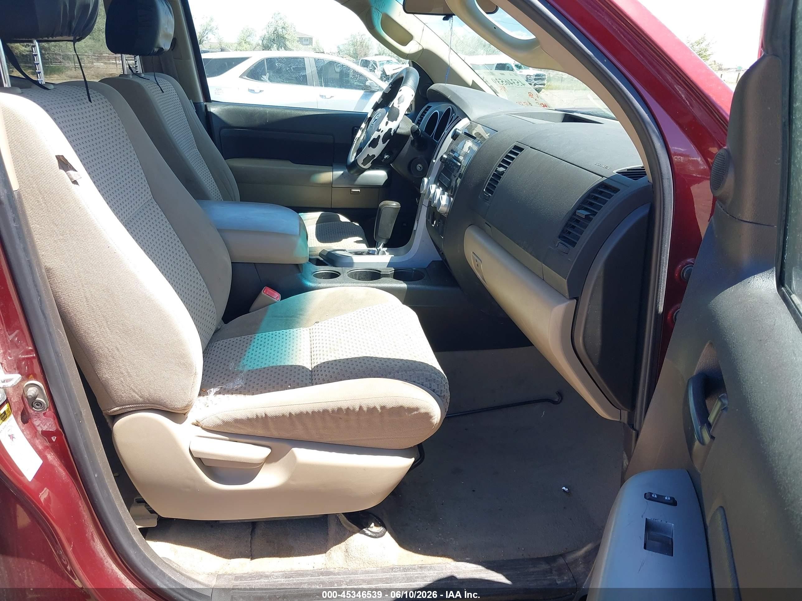 2008 Toyota Tundra Sr5 5.7l V8 Maroon vin: 5TFBV541X8X070439
