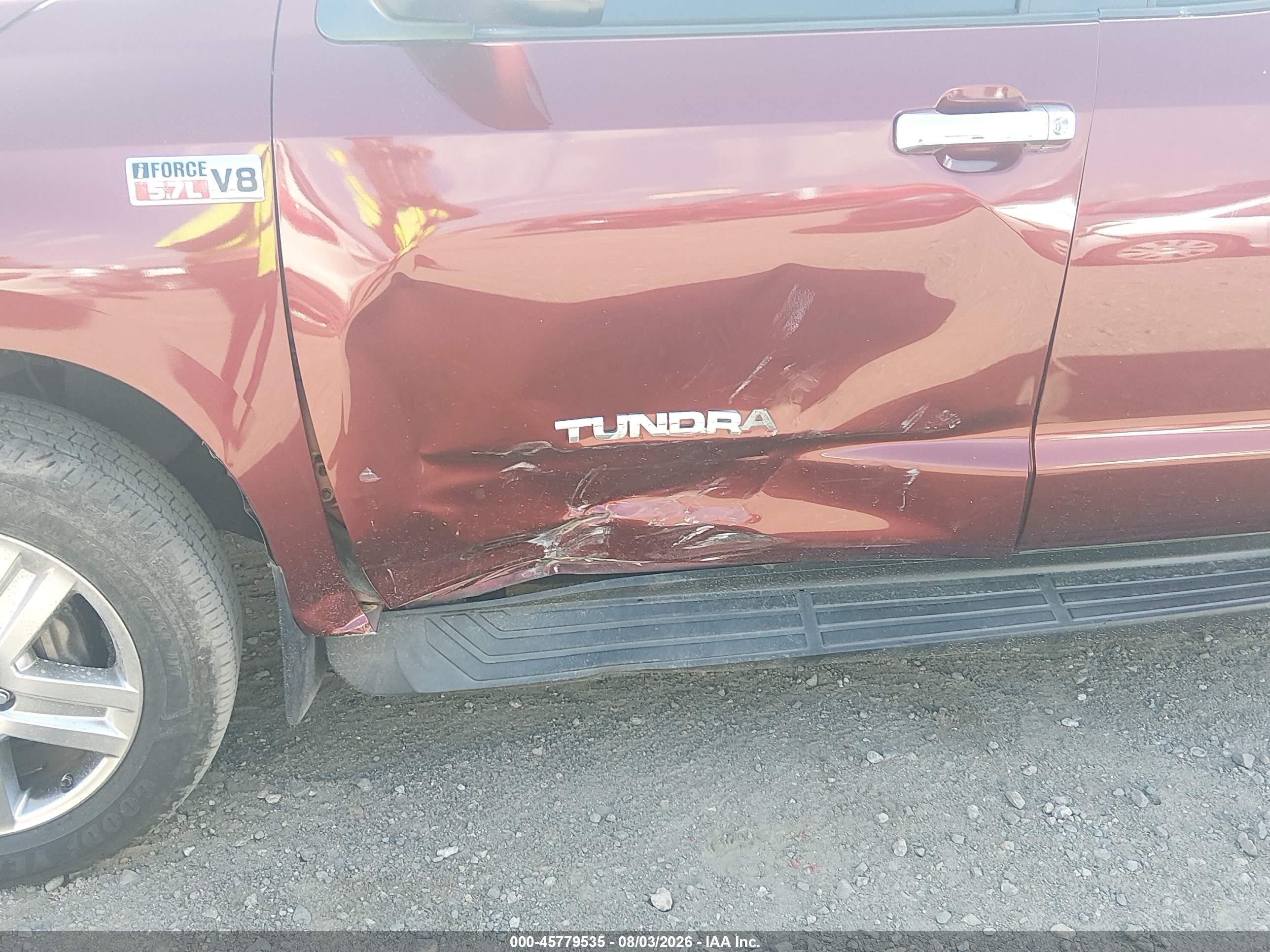 2008 Toyota Tundra Limited 5.7l V8 Maroon vin: 5TFBV58108X066846