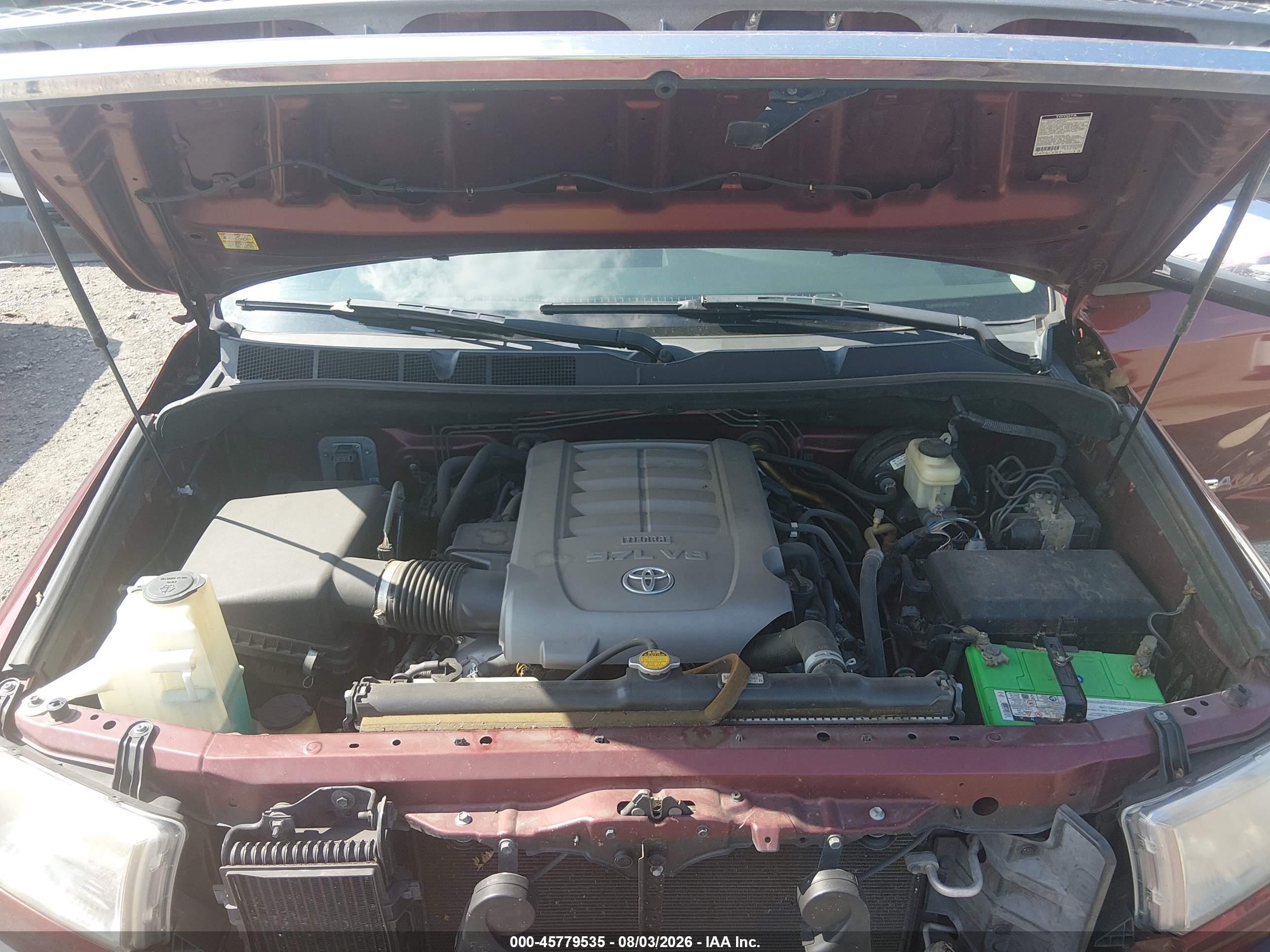 2008 Toyota Tundra Limited 5.7l V8 Maroon vin: 5TFBV58108X066846