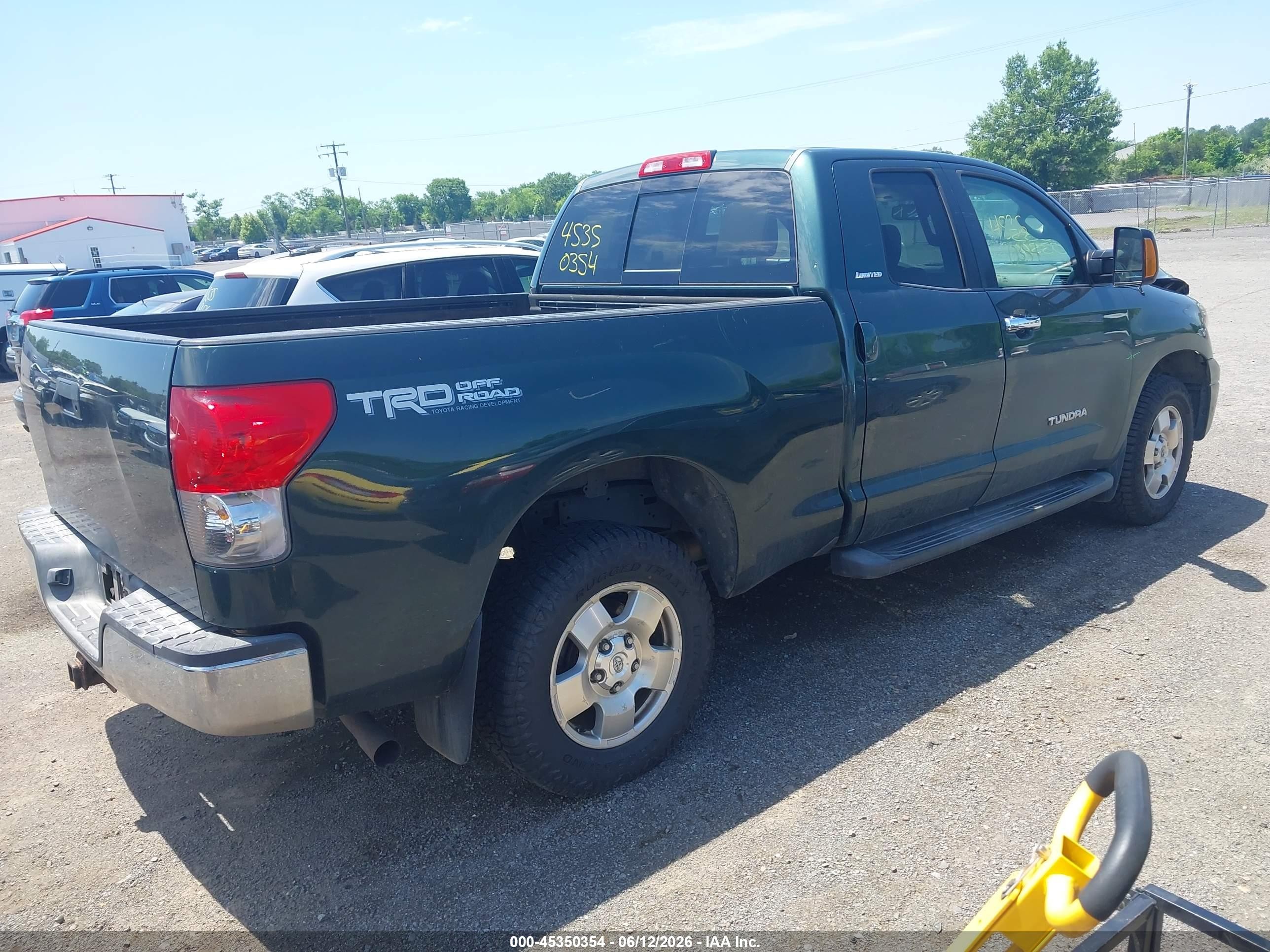 2007 Toyota Tundra Limited 5.7l V8 Green vin: 5TFBV58127X008154