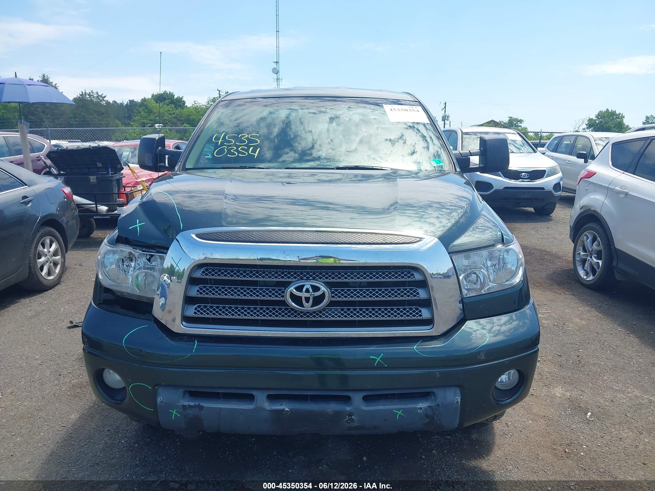 2007 Toyota Tundra Limited 5.7l V8 Green vin: 5TFBV58127X008154