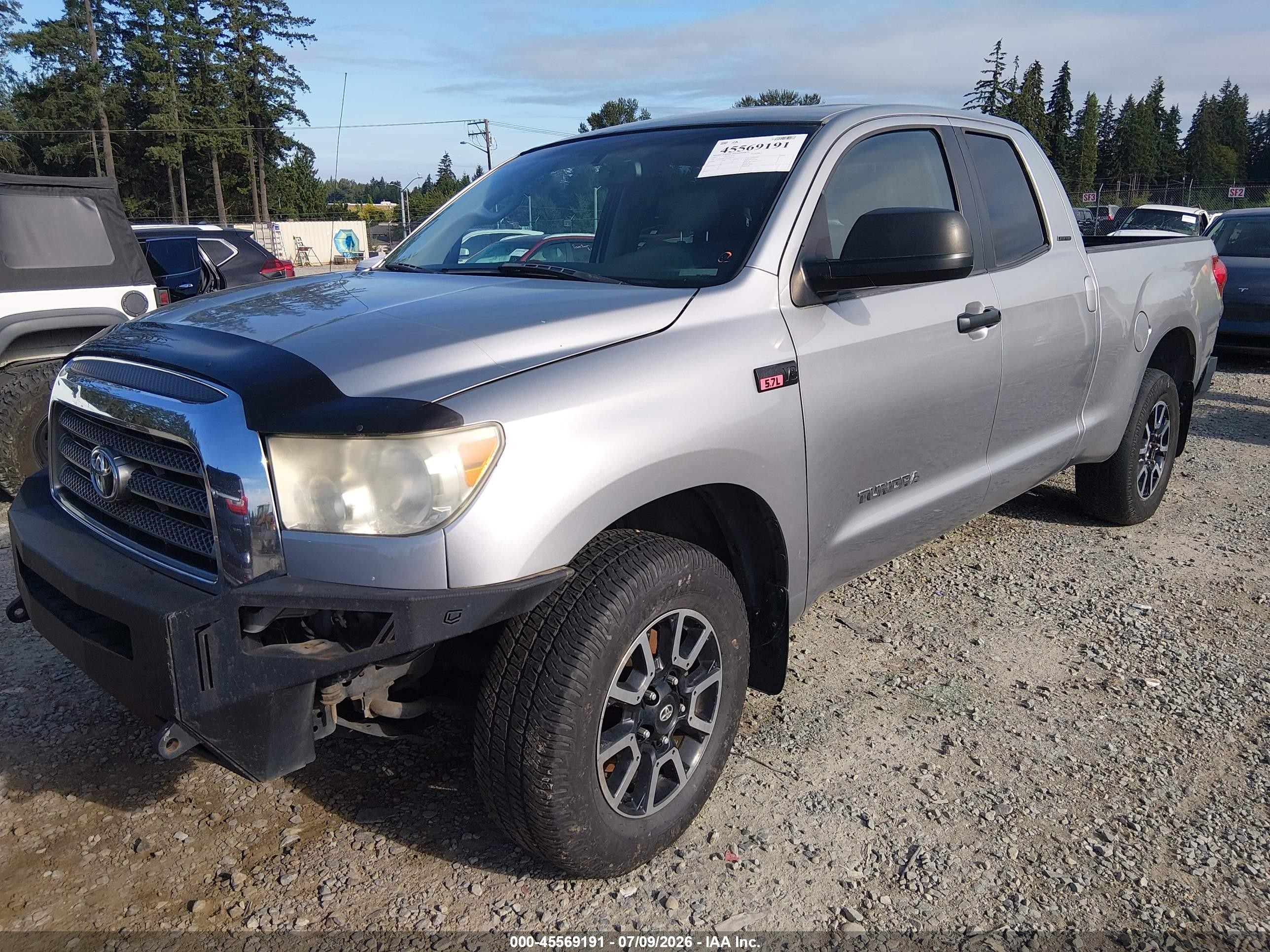2007 Toyota Tundra Limited 5.7l V8 Silver vin: 5TFBV58137X003836