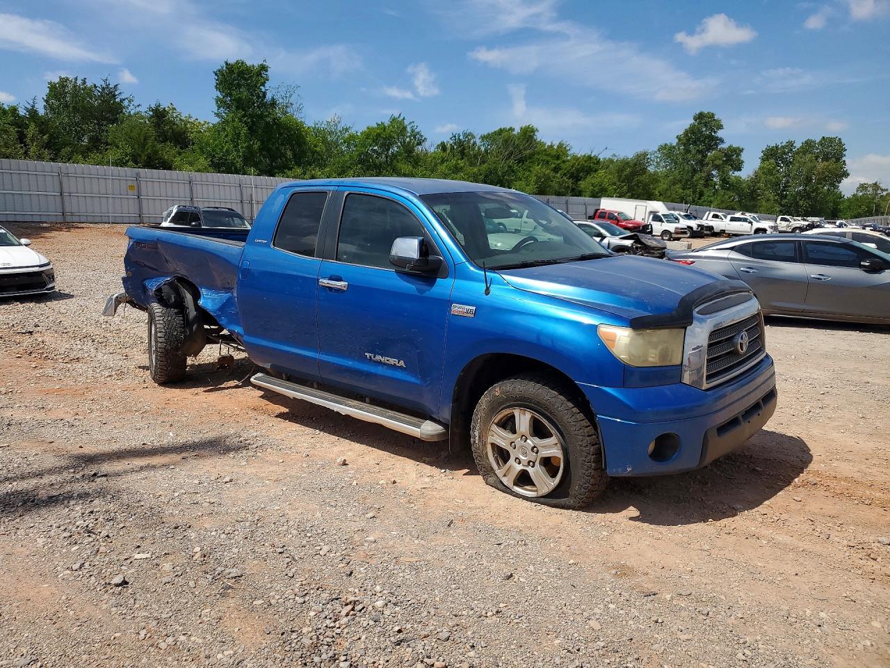 2007 Toyota Tundra Double Cab Limited Blue vin: 5TFBV58137X026761