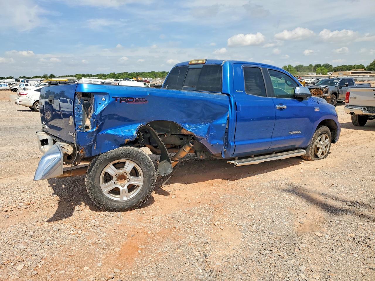 2007 Toyota Tundra Double Cab Limited Blue vin: 5TFBV58137X026761