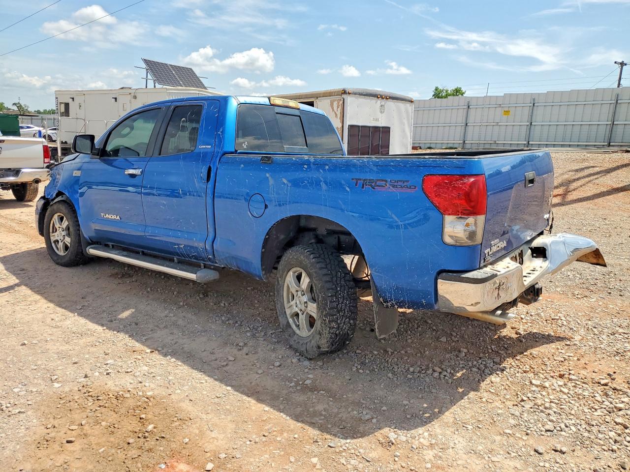 2007 Toyota Tundra Double Cab Limited Blue vin: 5TFBV58137X026761