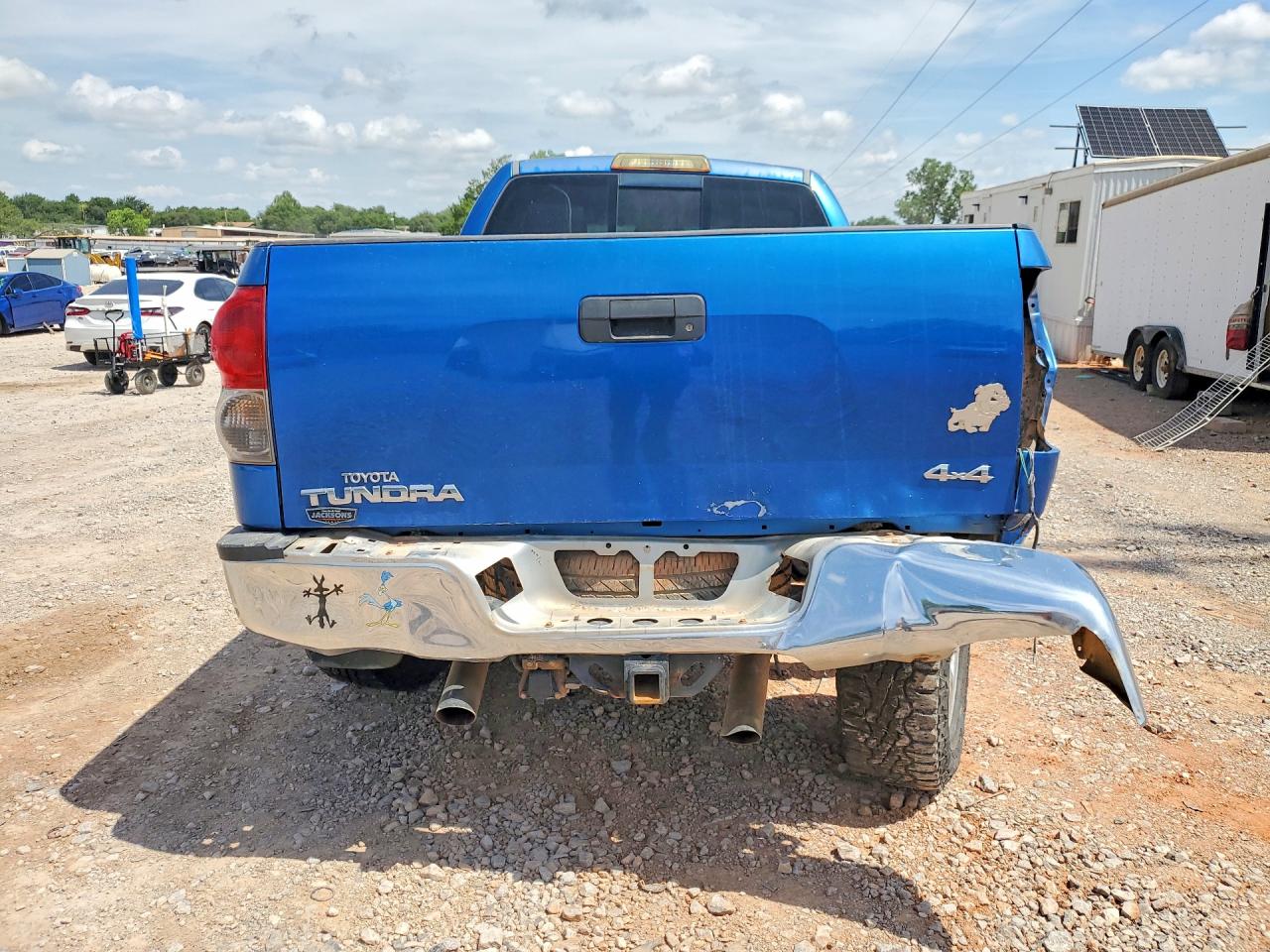 2007 Toyota Tundra Double Cab Limited Blue vin: 5TFBV58137X026761